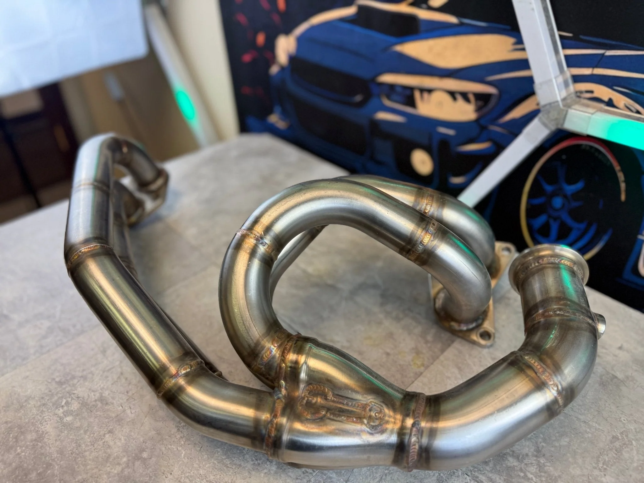 16 W Fabworks Custom SS ELH Subaru STi WRX Manifold V Band Billet Collectors EJ257 - Image 6