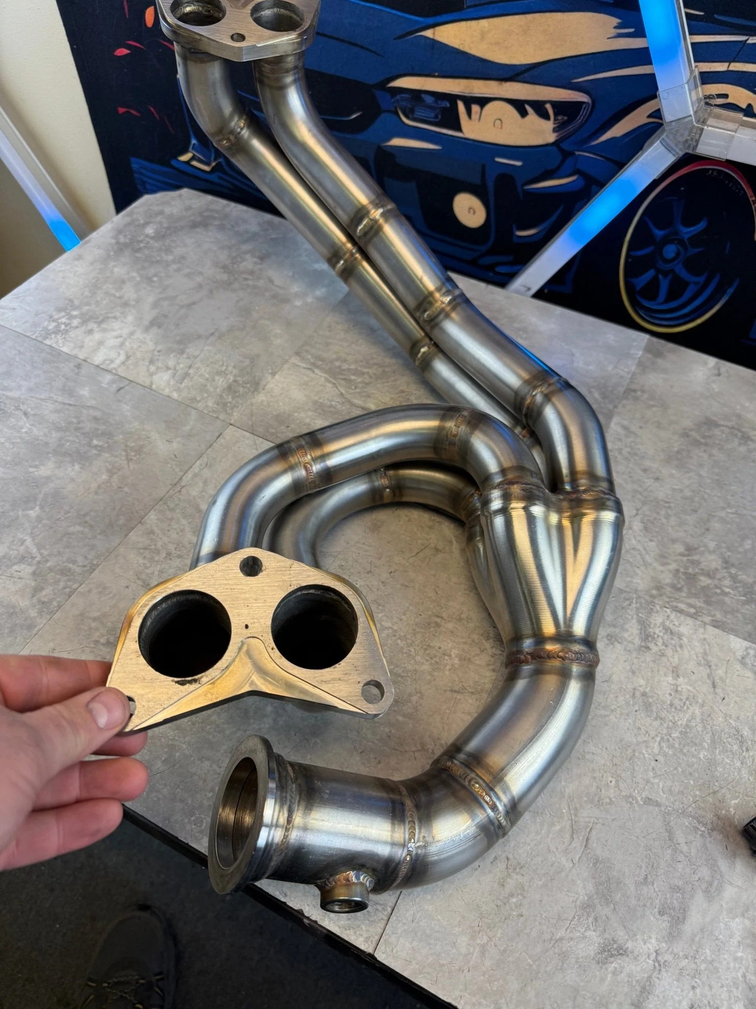 16 W Fabworks Custom SS ELH Subaru STi WRX Manifold V Band Billet Collectors EJ257 - Image 8