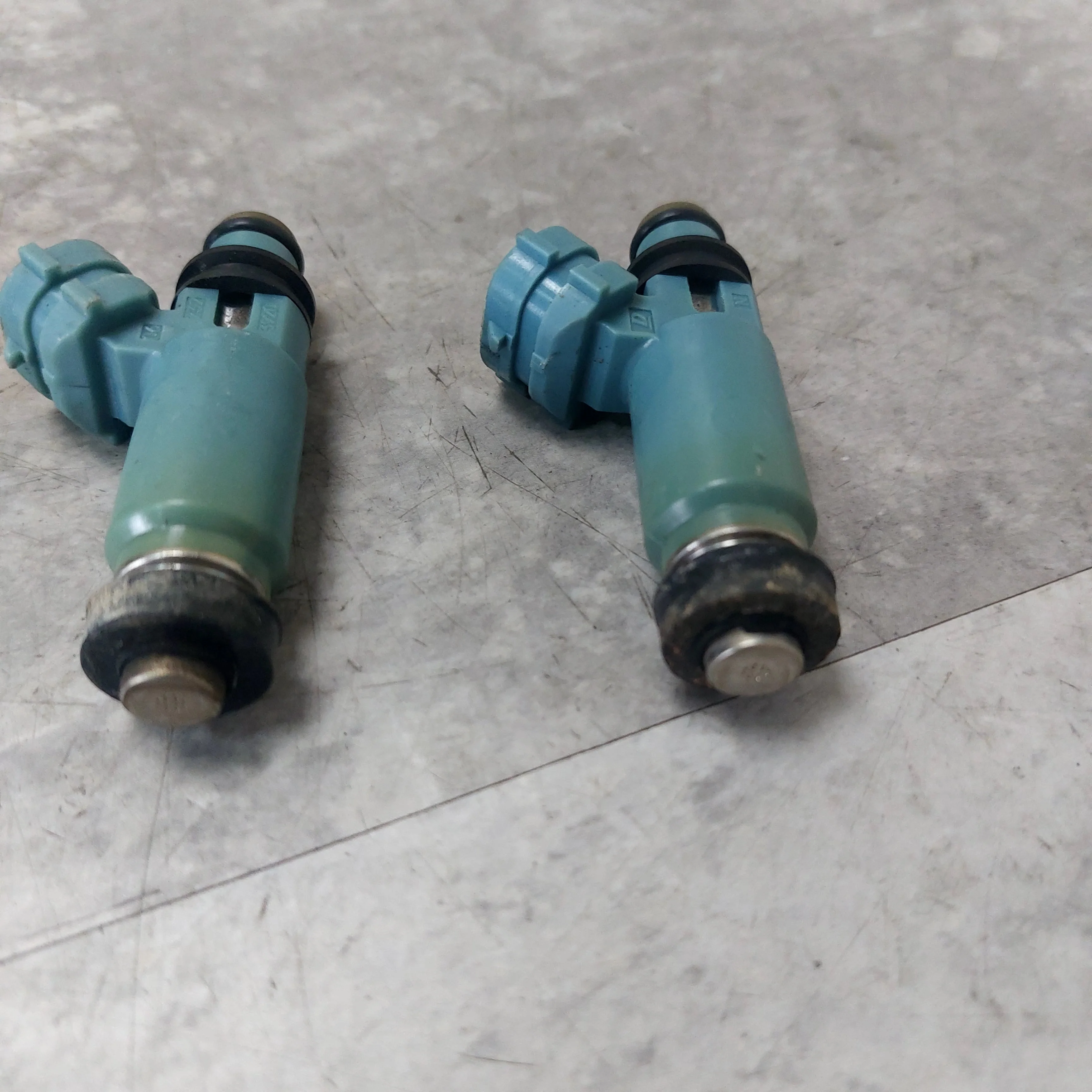 2002 Subaru Impreza WRX OEM -05 Top Feed Fuel Injectors Blue X4 J3 - Image 7