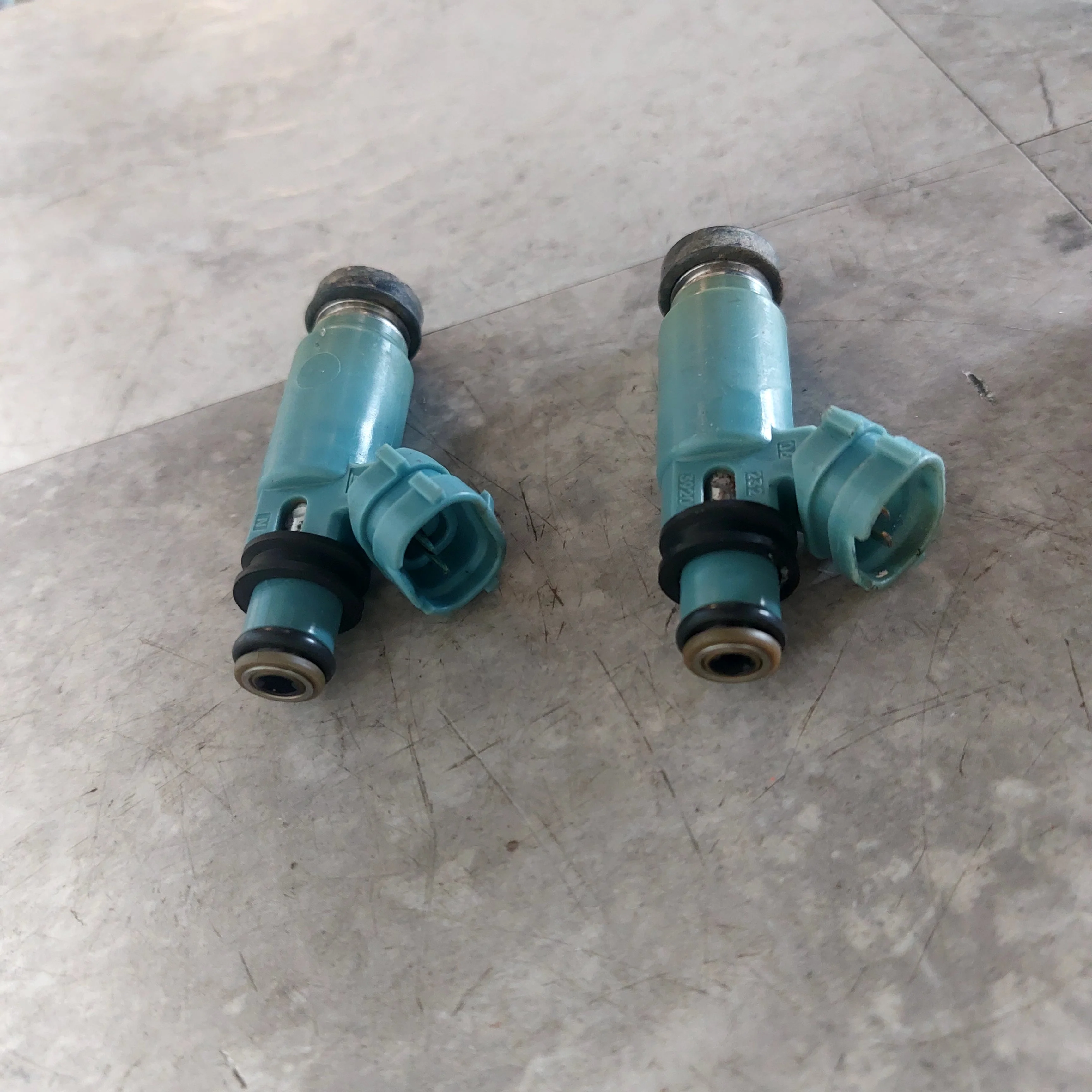 2002 Subaru Impreza WRX OEM -05 Top Feed Fuel Injectors Blue X4 J3 - Image 9
