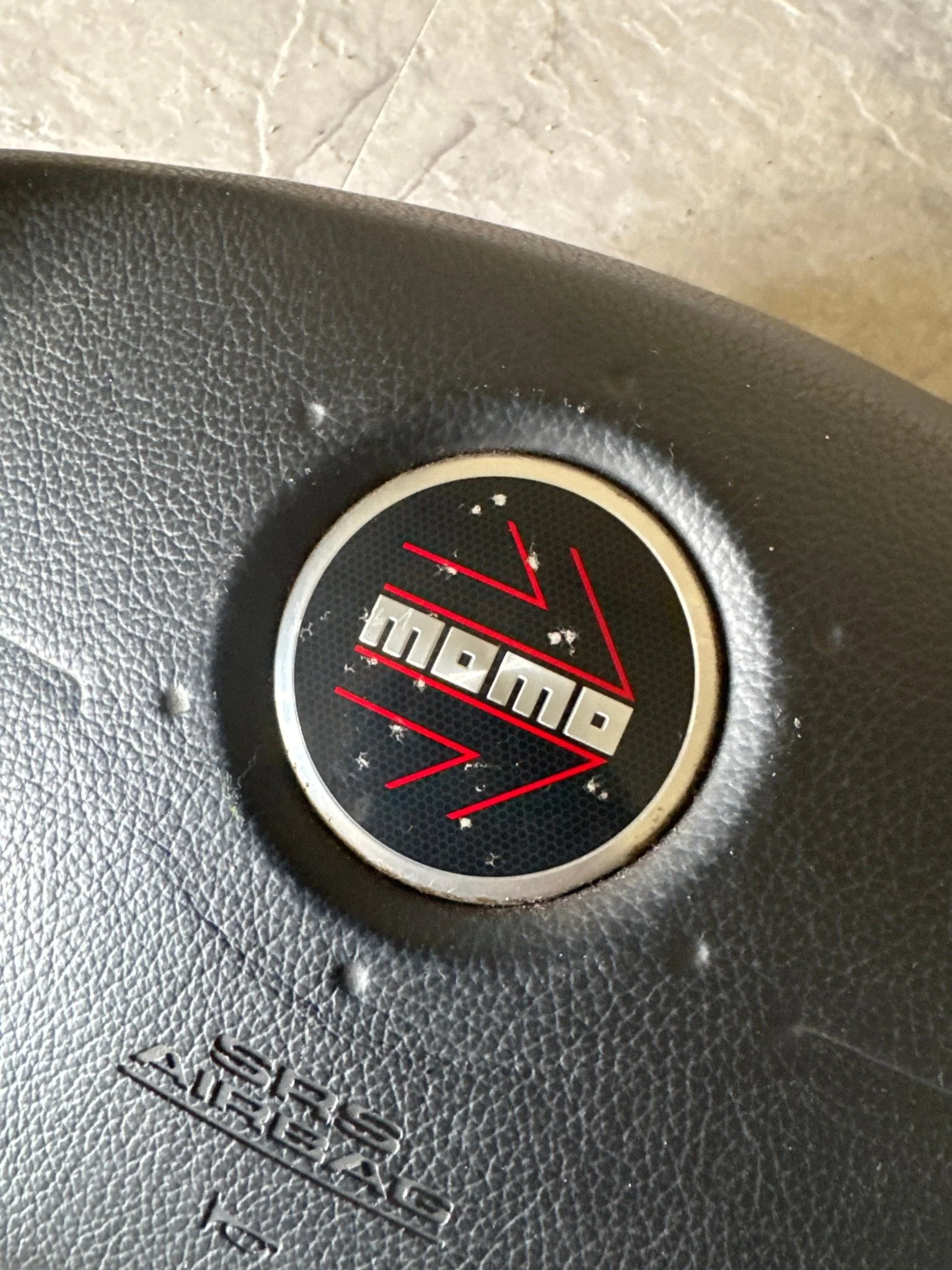 2002-2003 Subaru Impreza WRX & Drivers Airbag Assembly RED Momo Cover (2) H3 - Image 2