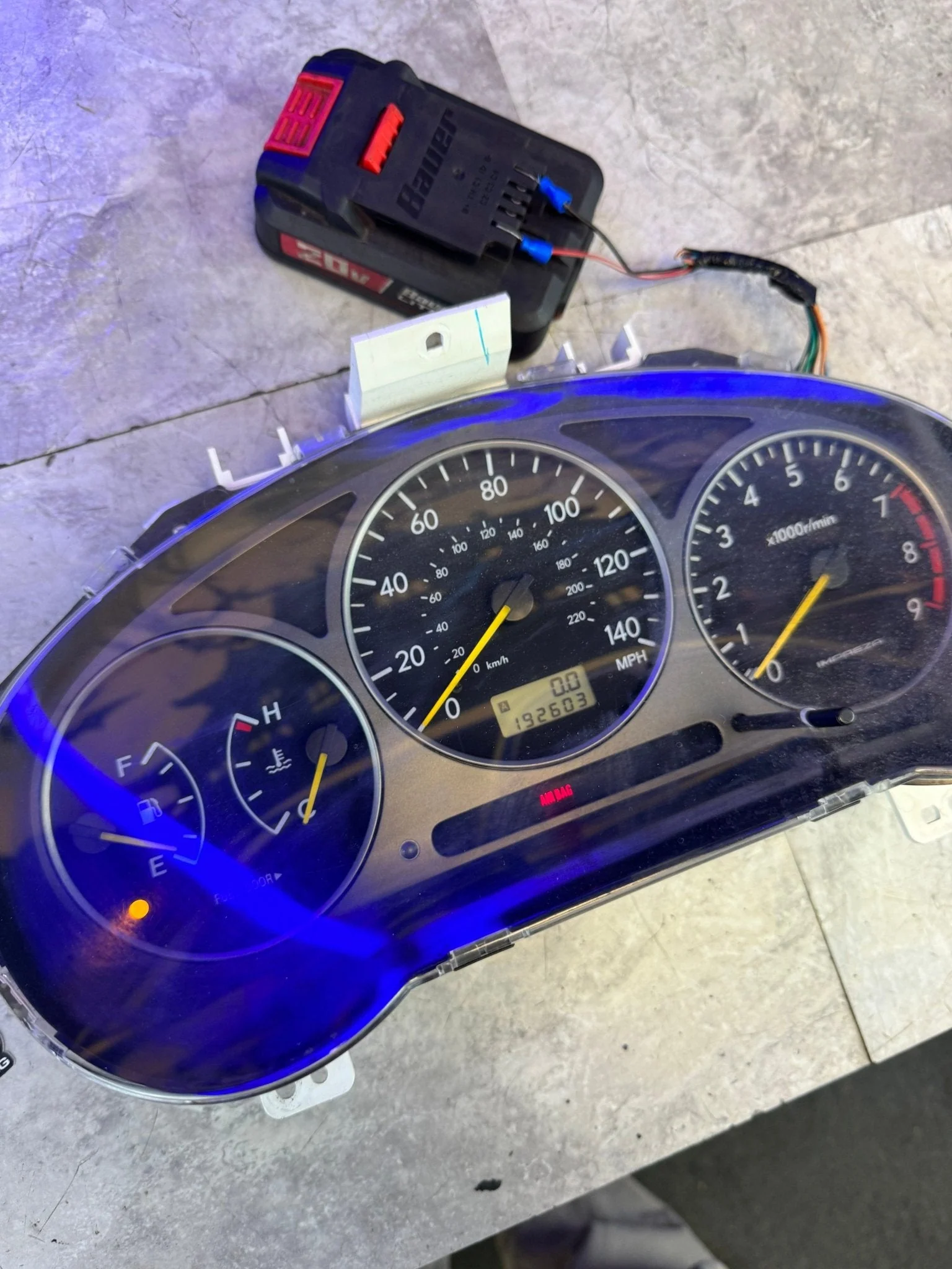 2002-2003 Subaru Impreza WRX Instrument OEM Gauge Cluster 192k Tested / F3 - Image 3
