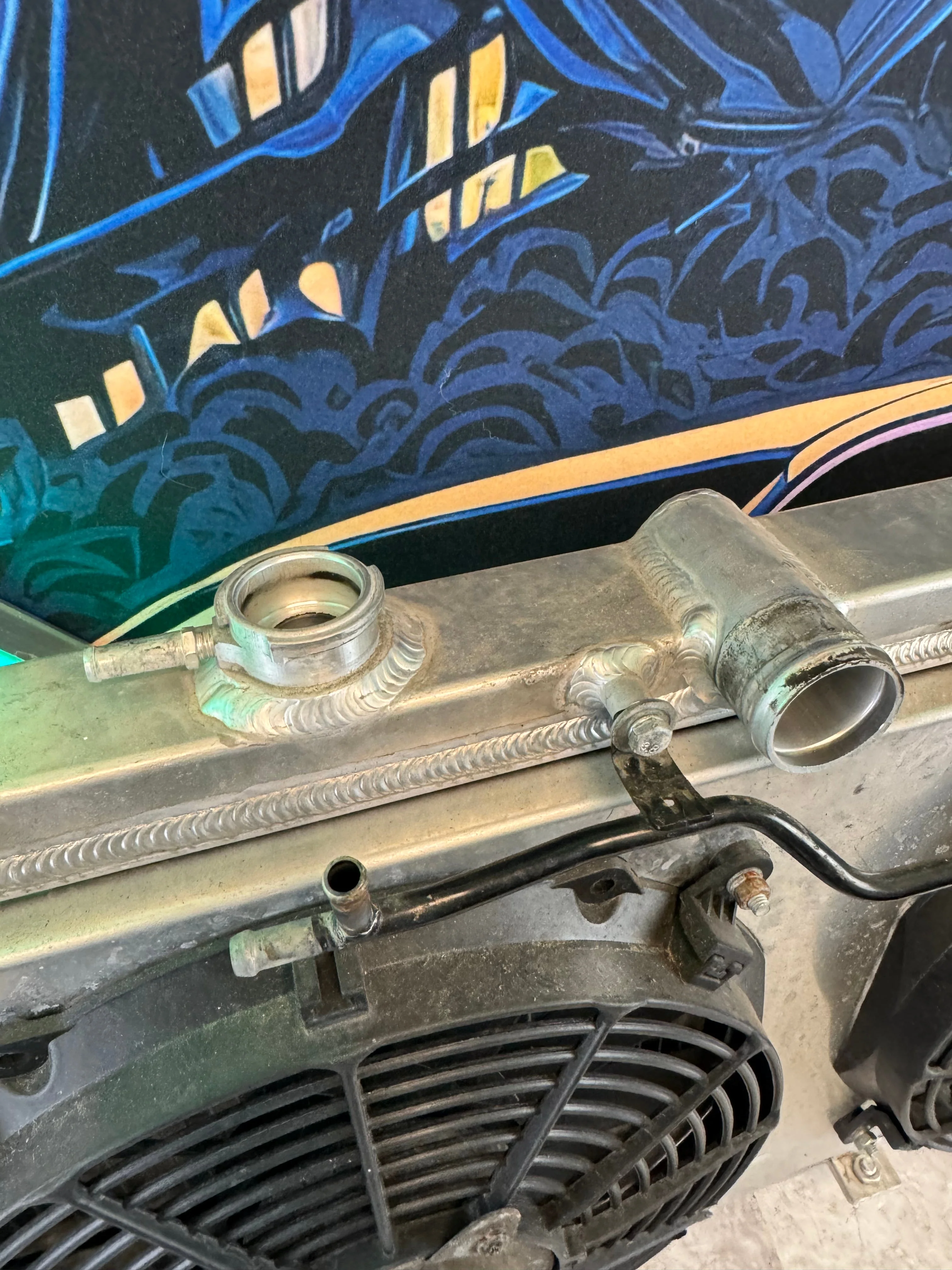 2002-2007 Subaru STi WRX Yonaka All Aluminum Radiator With Aluminum Fan Shroud And Fans R1 - Image 3