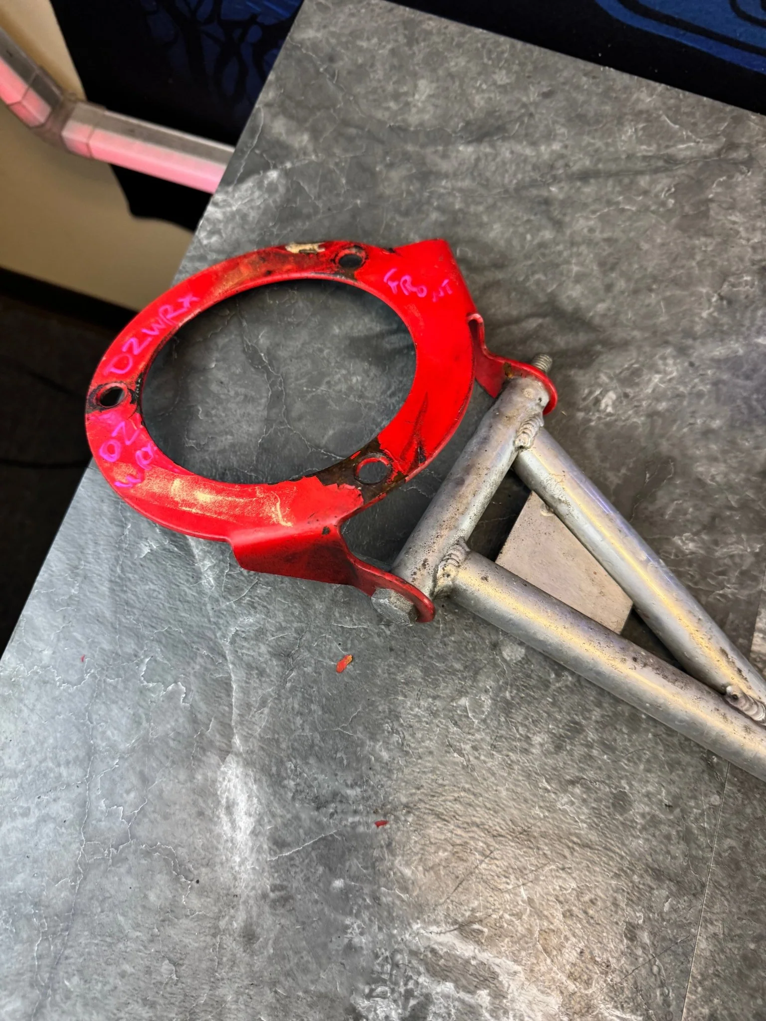 2002-2007 Subaru WRX / 2004-2007 Subaru STi Front Strut Bar Brace Red (Strut Wall) - Image 6