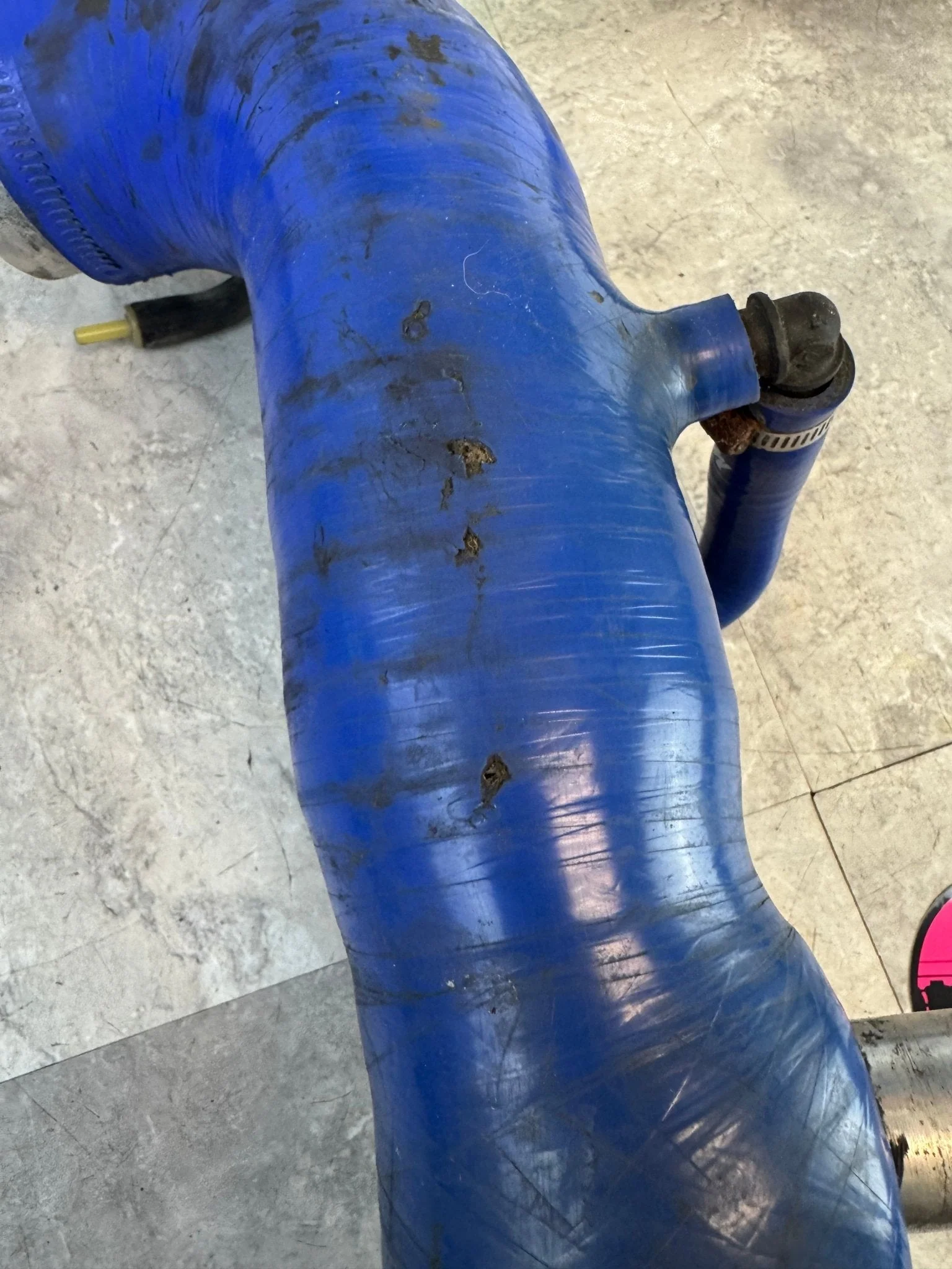 2002-2007 Subaru WRX 2004-2021 Subaru STi Perrin Silicone Turbo Inlet Blue N2 - Image 5