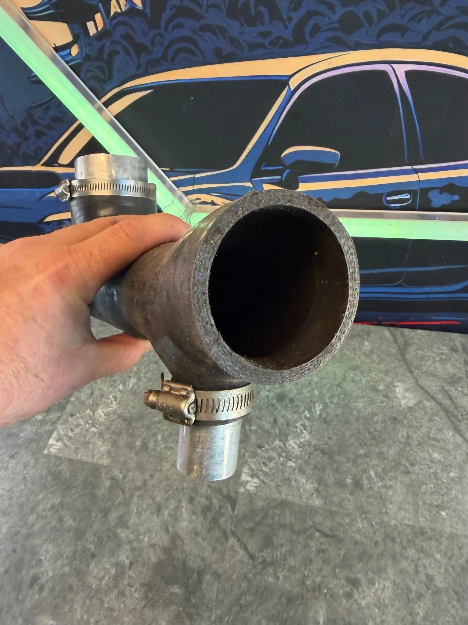 2002-2007 Subaru WRX 2004-2021 Subaru STi Perrin Silicone Turbo Inlet black - Image 5