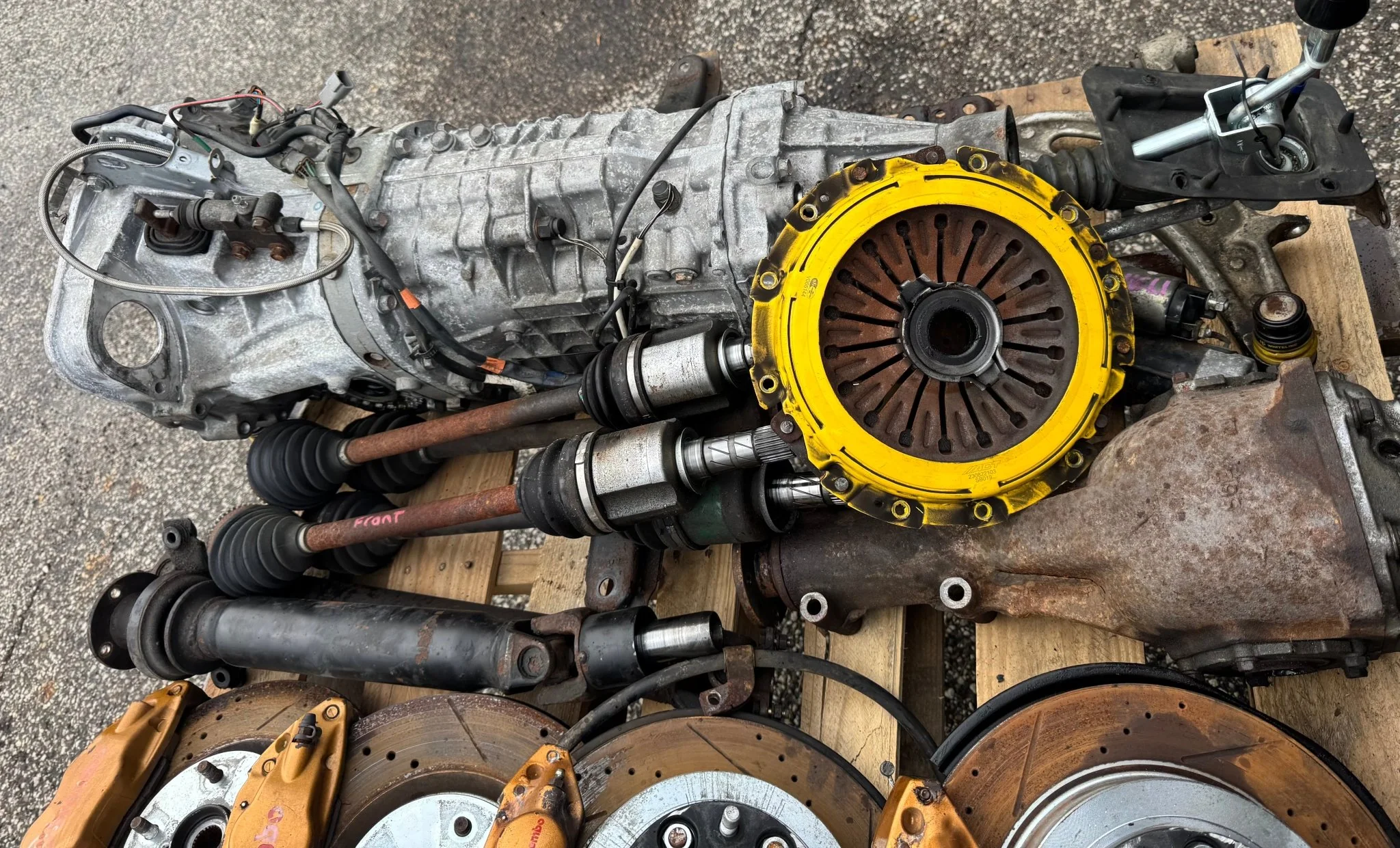 2002-2007 Subaru wrx 6 speed swap STi dccd transmission w/ gold brembos 5x114 r180 - Image 4