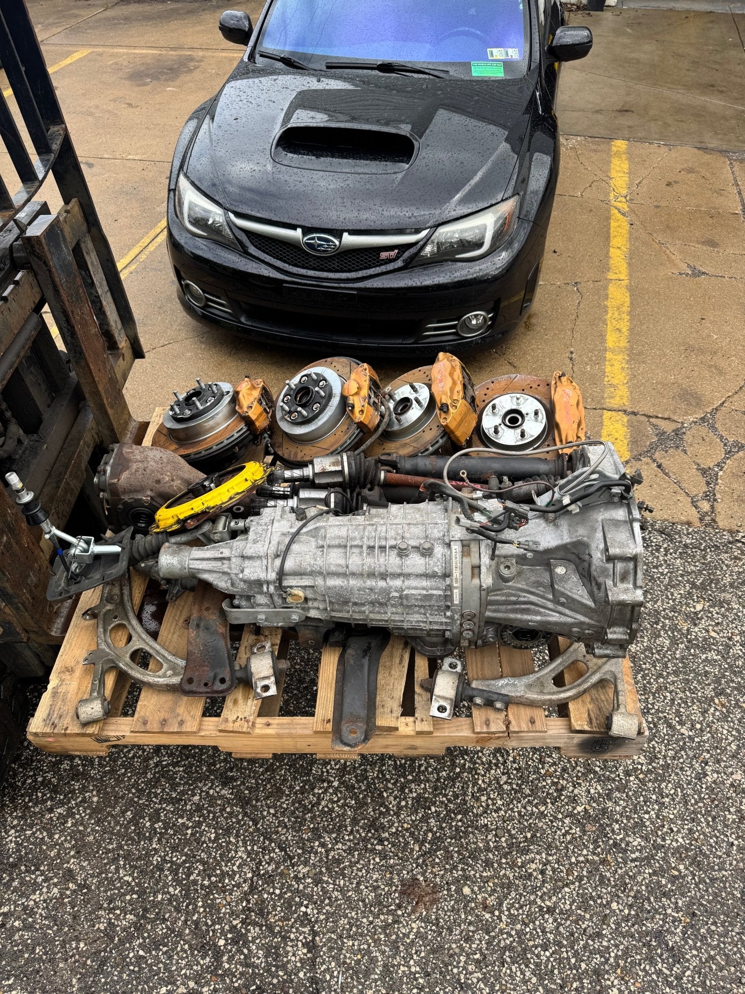 2002-2007 Subaru wrx 6 speed swap STi dccd transmission w/ gold brembos 5x114 r180 - Image 5