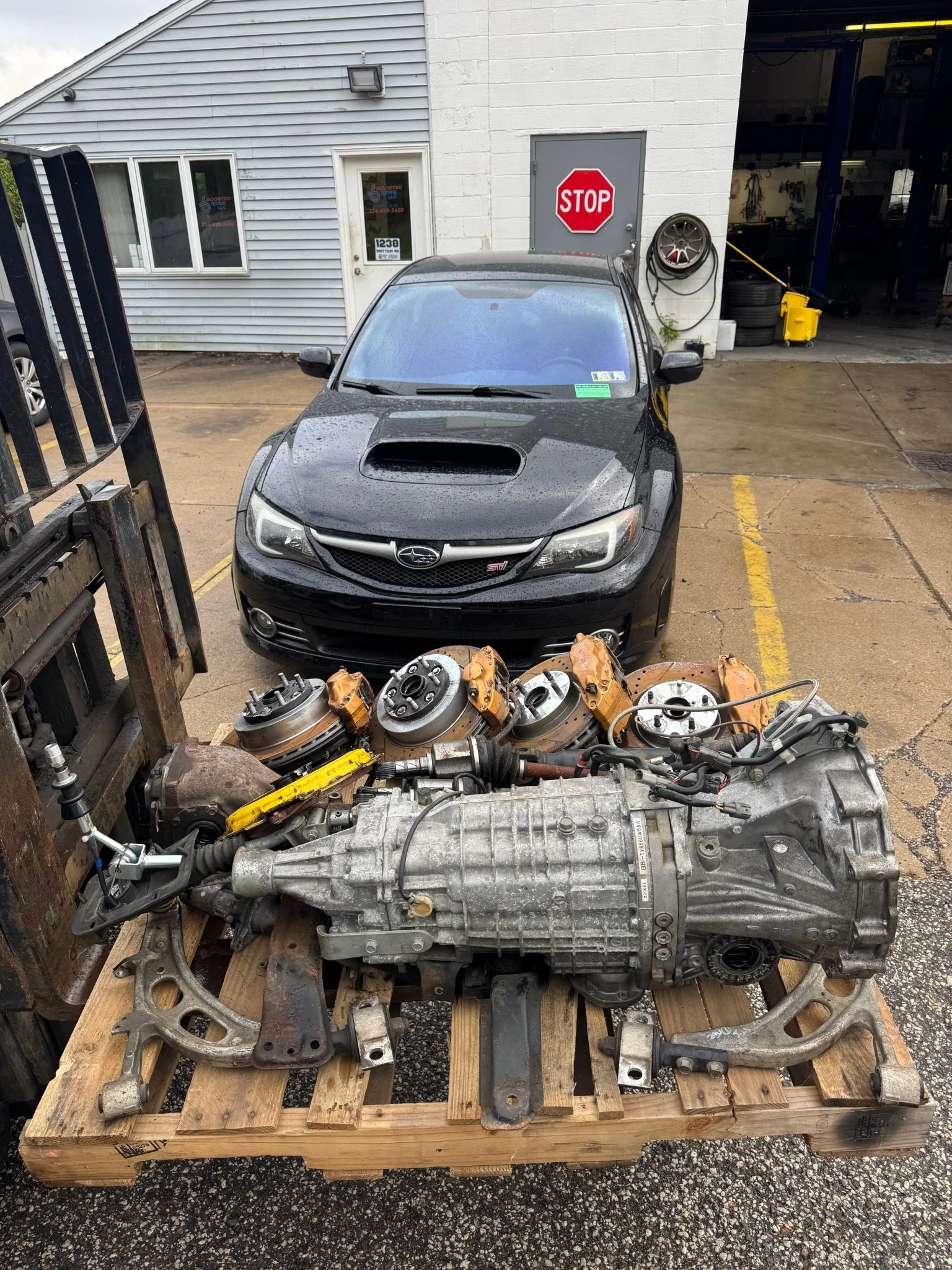 2002-2007 Subaru wrx 6 speed swap STi dccd transmission w/ gold brembos 5x114 r180 - Image 6