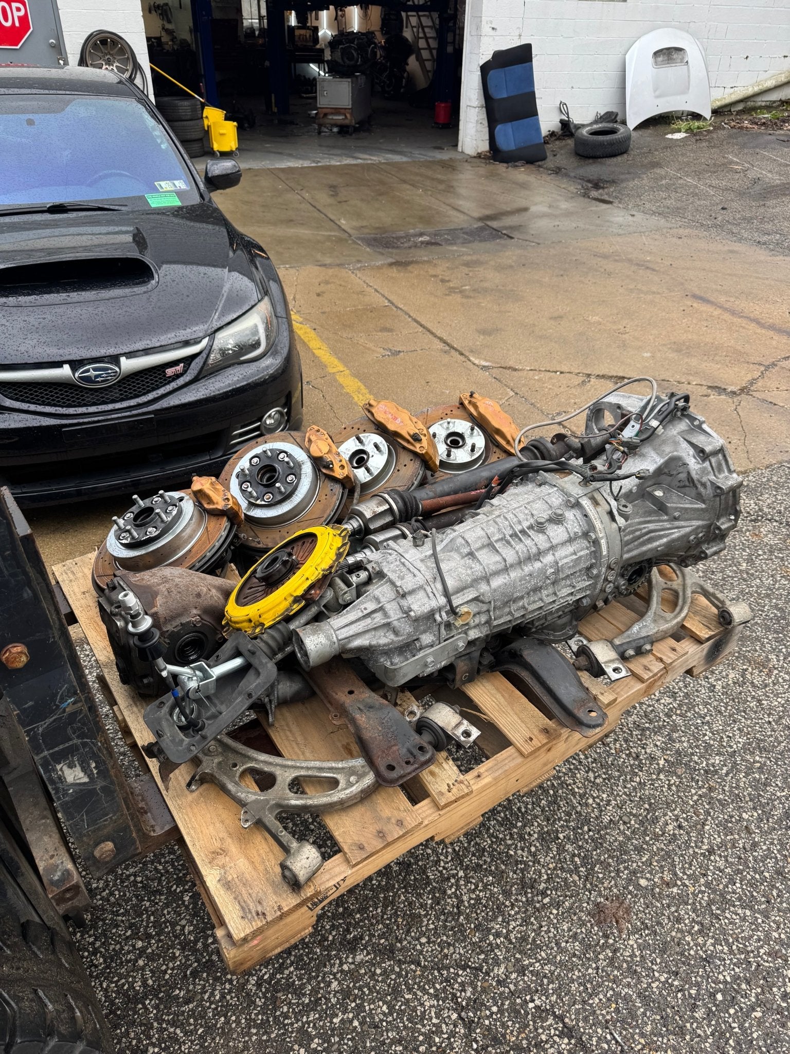 2002-2007 Subaru wrx 6 speed swap STi dccd transmission w/ gold brembos 5x114 r180 - Image 9