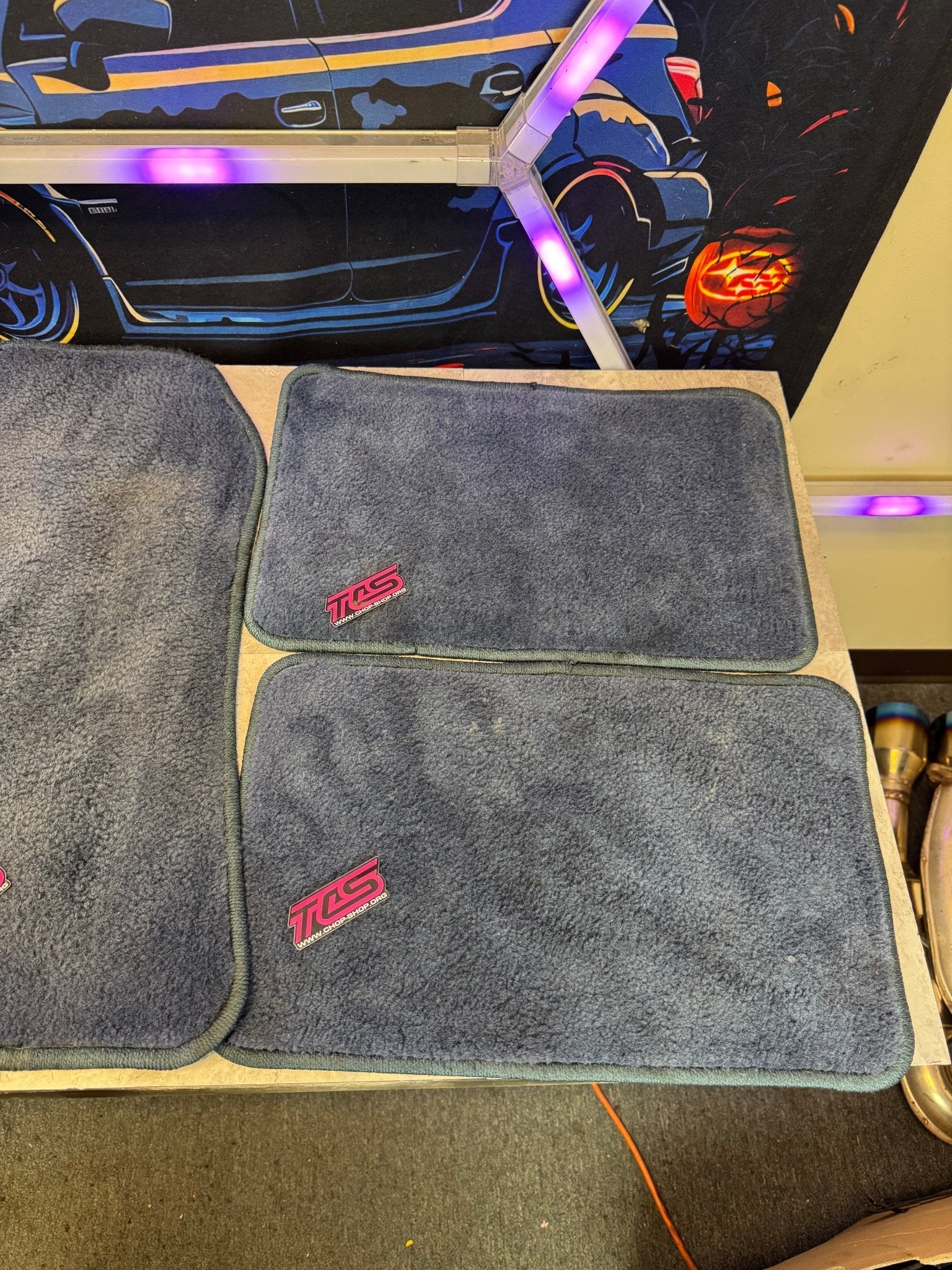 2002-2007 WRX 2004-2007 Subaru STi OEM STi Blue Floor Mats - Image 3