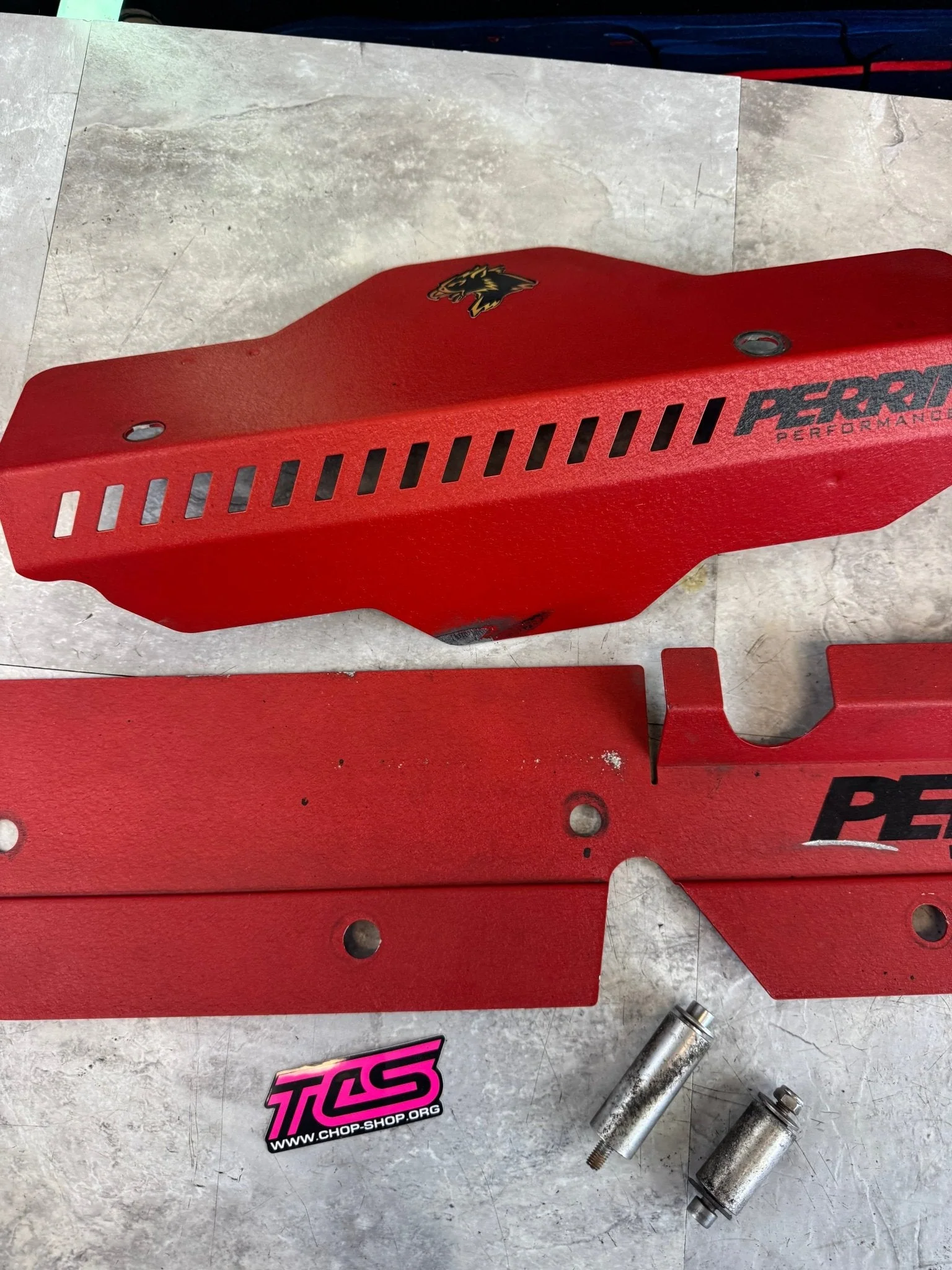 2002-2014 Subaru WRX 2004-2021 Subaru STi Perrin Radiator And Alternator Cover Shroud Red K2 - Image 3