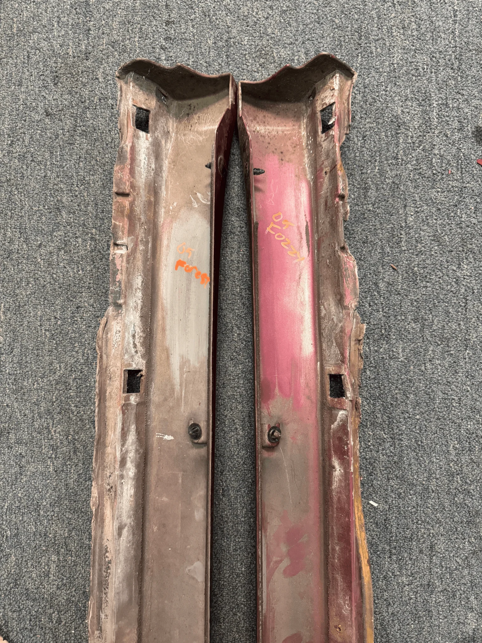 2003-2008 Subaru Forester XT CRP Cayenne Red Pearl OEM Side Skirts Pair (Strut Wall) - Image 10