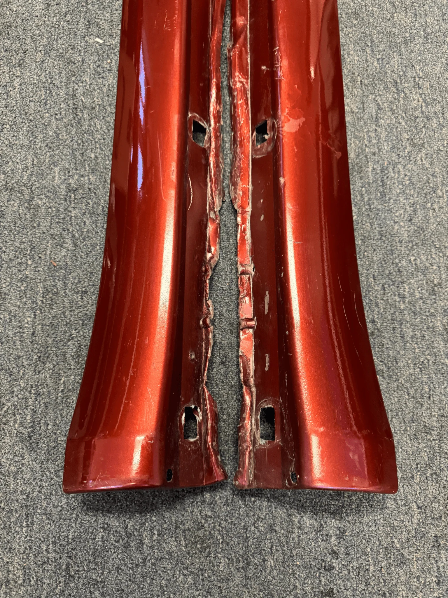 2003-2008 Subaru Forester XT CRP Cayenne Red Pearl OEM Side Skirts Pair (Strut Wall) - Image 3