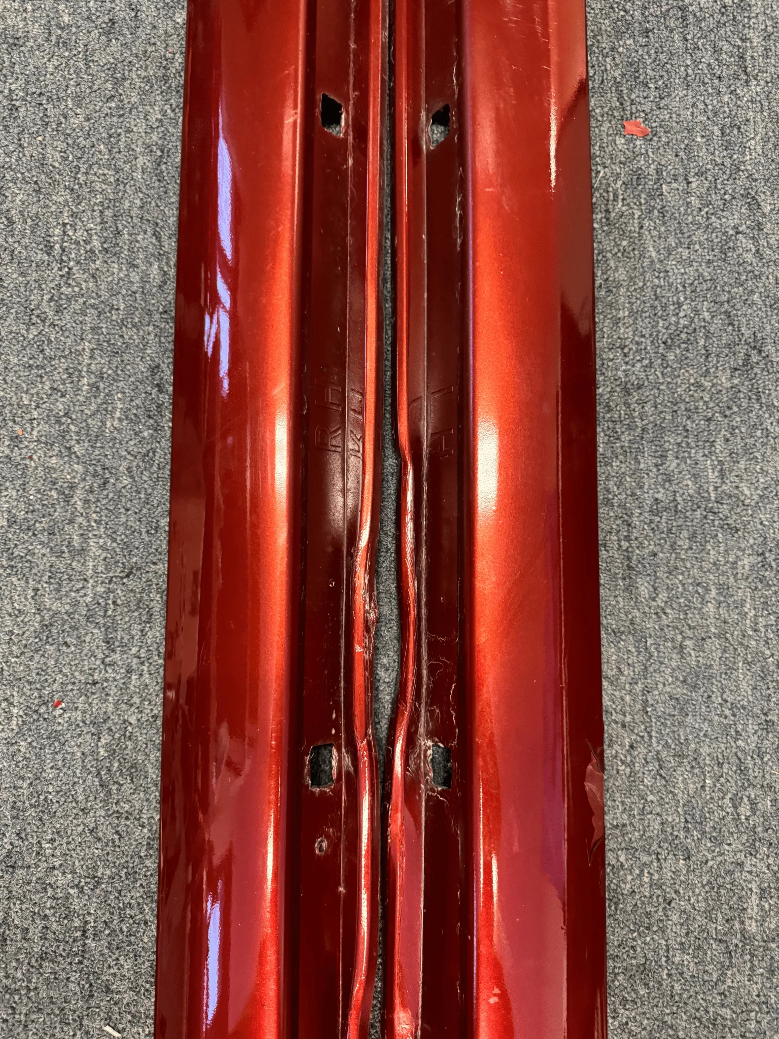 2003-2008 Subaru Forester XT CRP Cayenne Red Pearl OEM Side Skirts Pair (Strut Wall) - Image 4