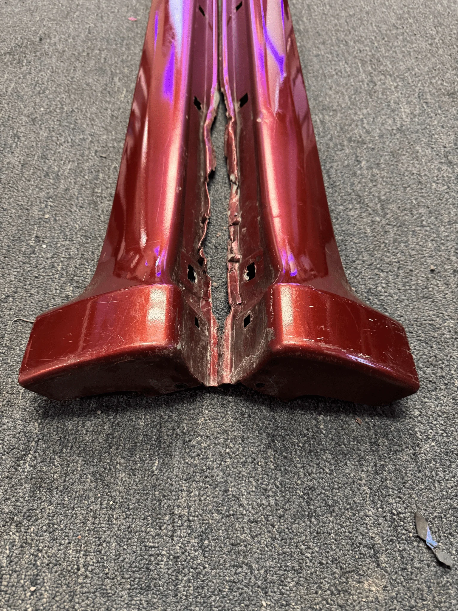2003-2008 Subaru Forester XT CRP Cayenne Red Pearl OEM Side Skirts Pair (Strut Wall) - Image 6