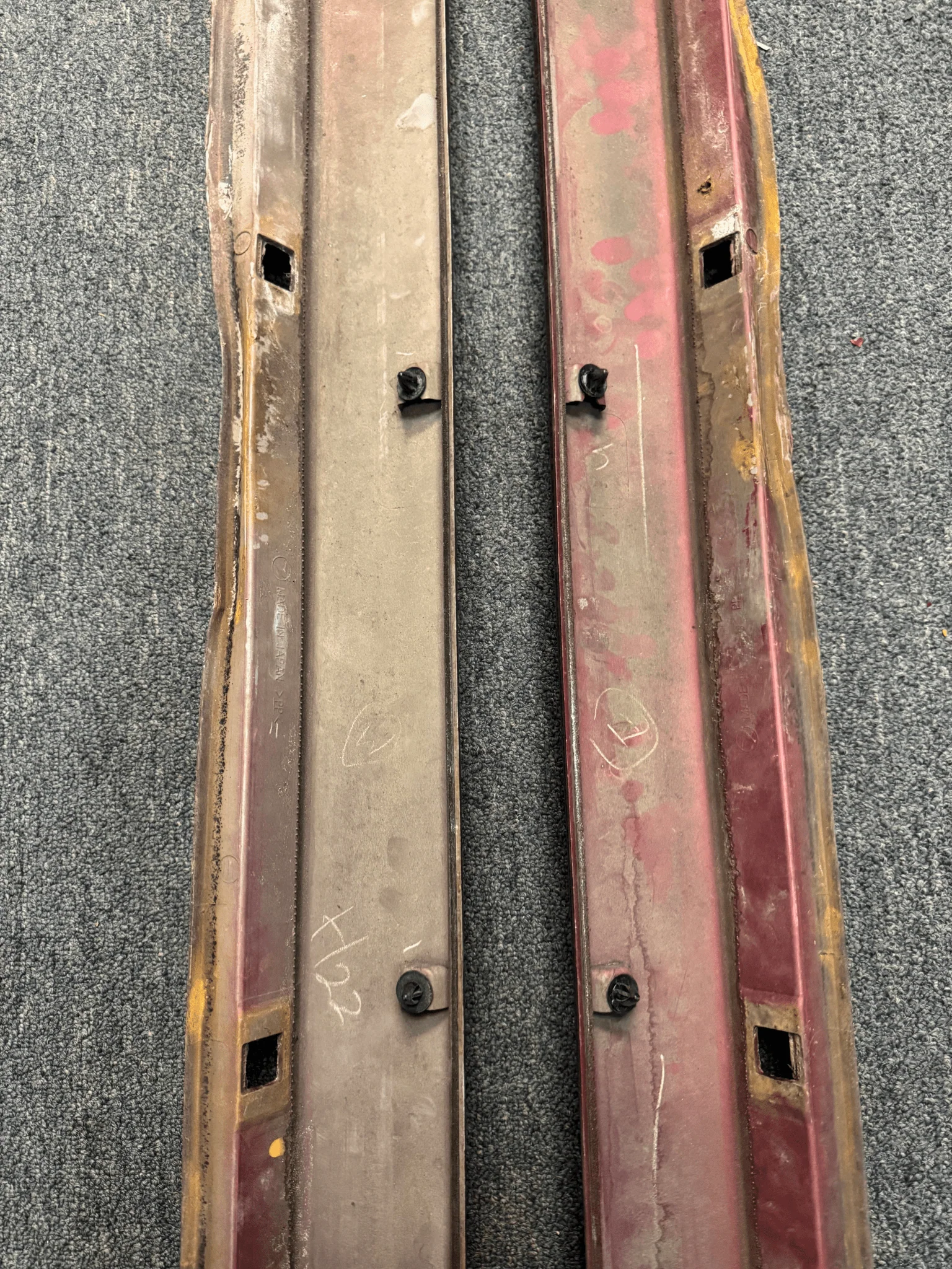 2003-2008 Subaru Forester XT CRP Cayenne Red Pearl OEM Side Skirts Pair (Strut Wall) - Image 9