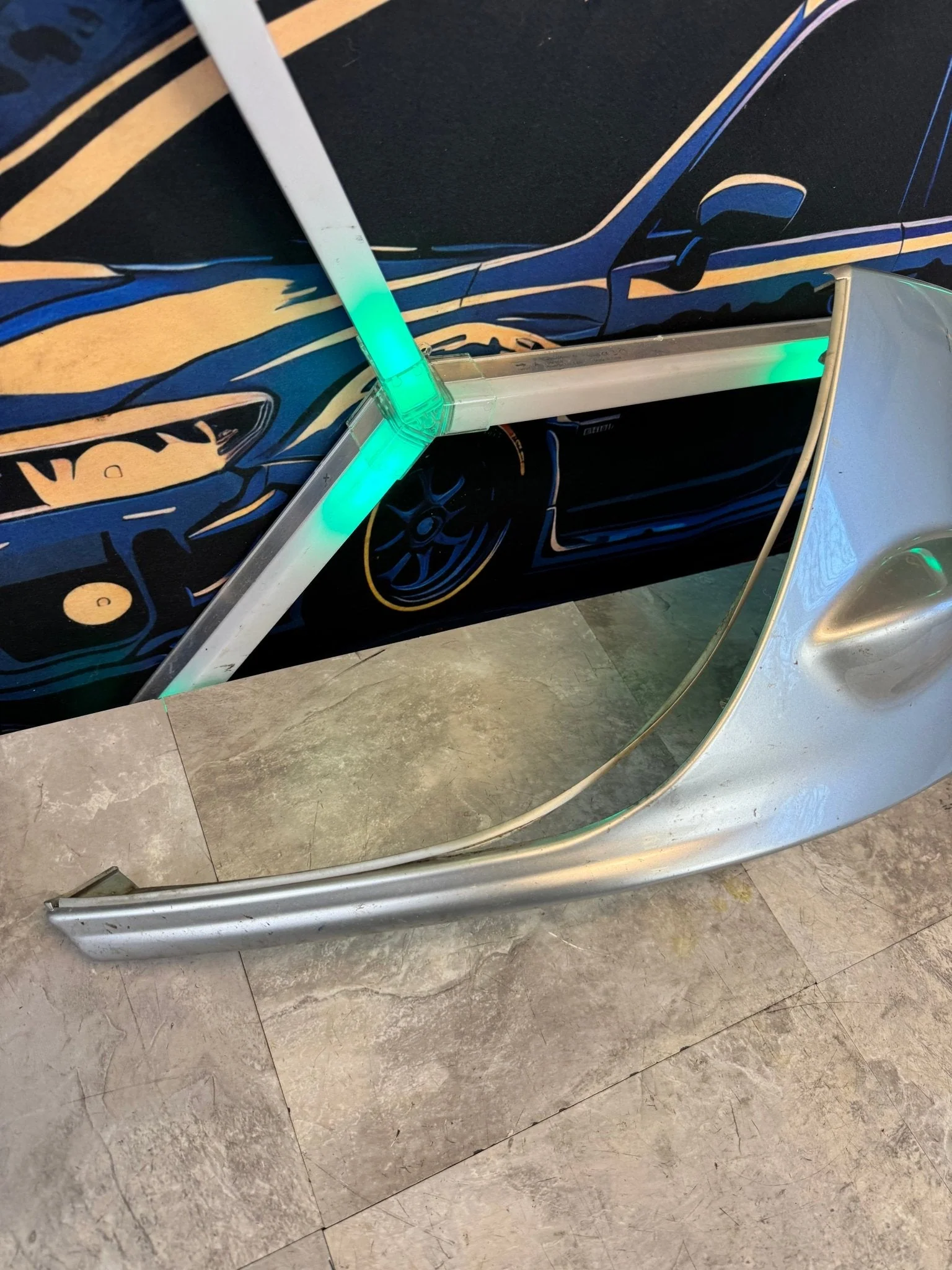 2004-2005 Subaru WRX STi OEM PSM Driver Side Bumper Splitter Trim E2 - Image 3