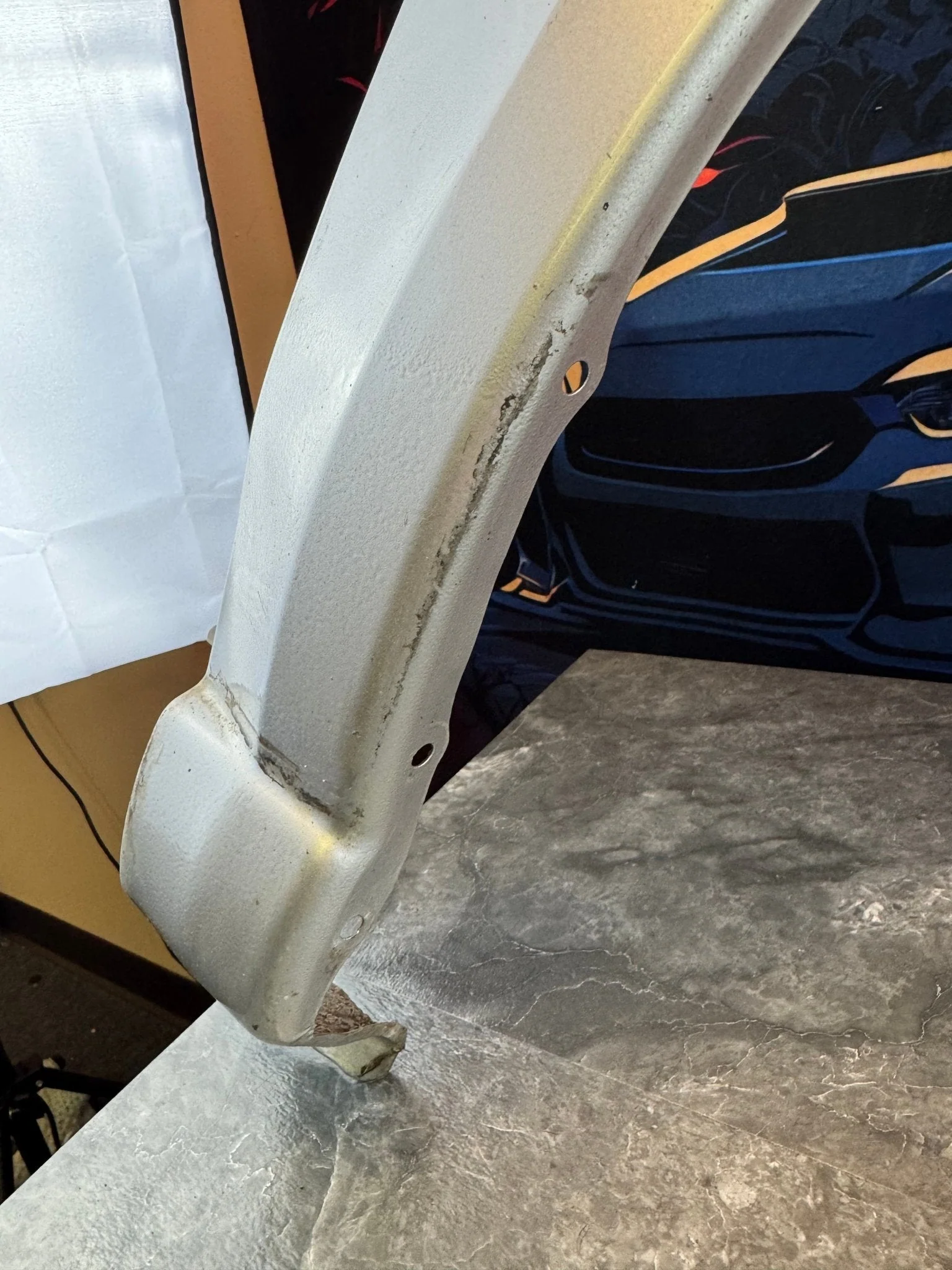 2004-2005 Subaru WRX STi PSM Platinum Silver Metallic OEM Passenger Side Fender - Image 12