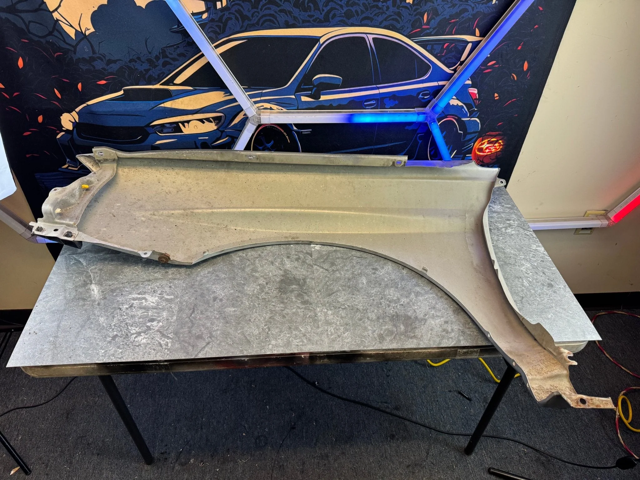 2004-2005 Subaru WRX STi PSM Platinum Silver Metallic OEM Passenger Side Fender - Image 14