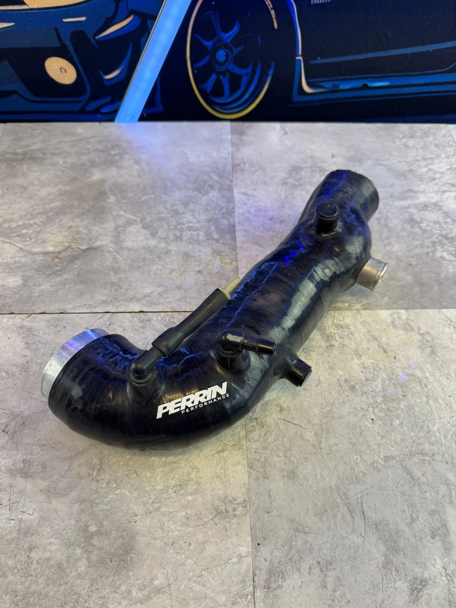 2004-2021 Subaru STi Perrin Silicone Turbo Inlet Black N3