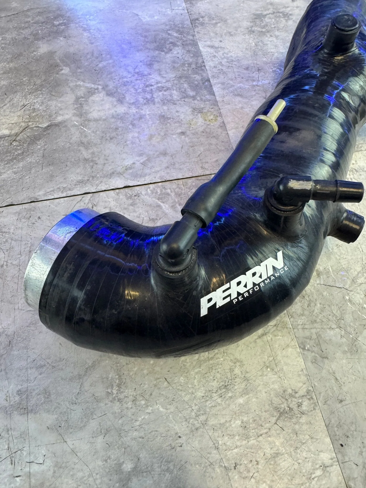 2004-2021 Subaru STi Perrin Silicone Turbo Inlet Black N3 - Image 2
