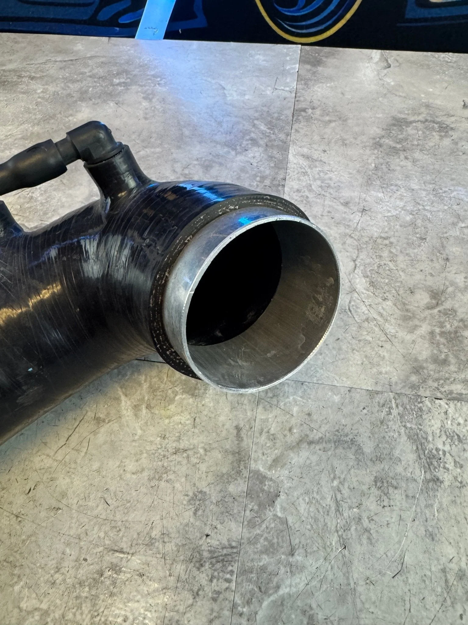 2004-2021 Subaru STi Perrin Silicone Turbo Inlet Black N3 - Image 7