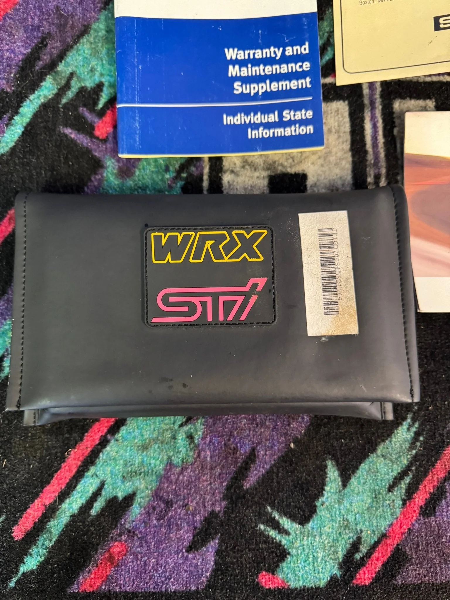 2004 Subaru WRX STi OEM Folder Leather Booklet OEM Owners Manual Folder Rare - Image 2