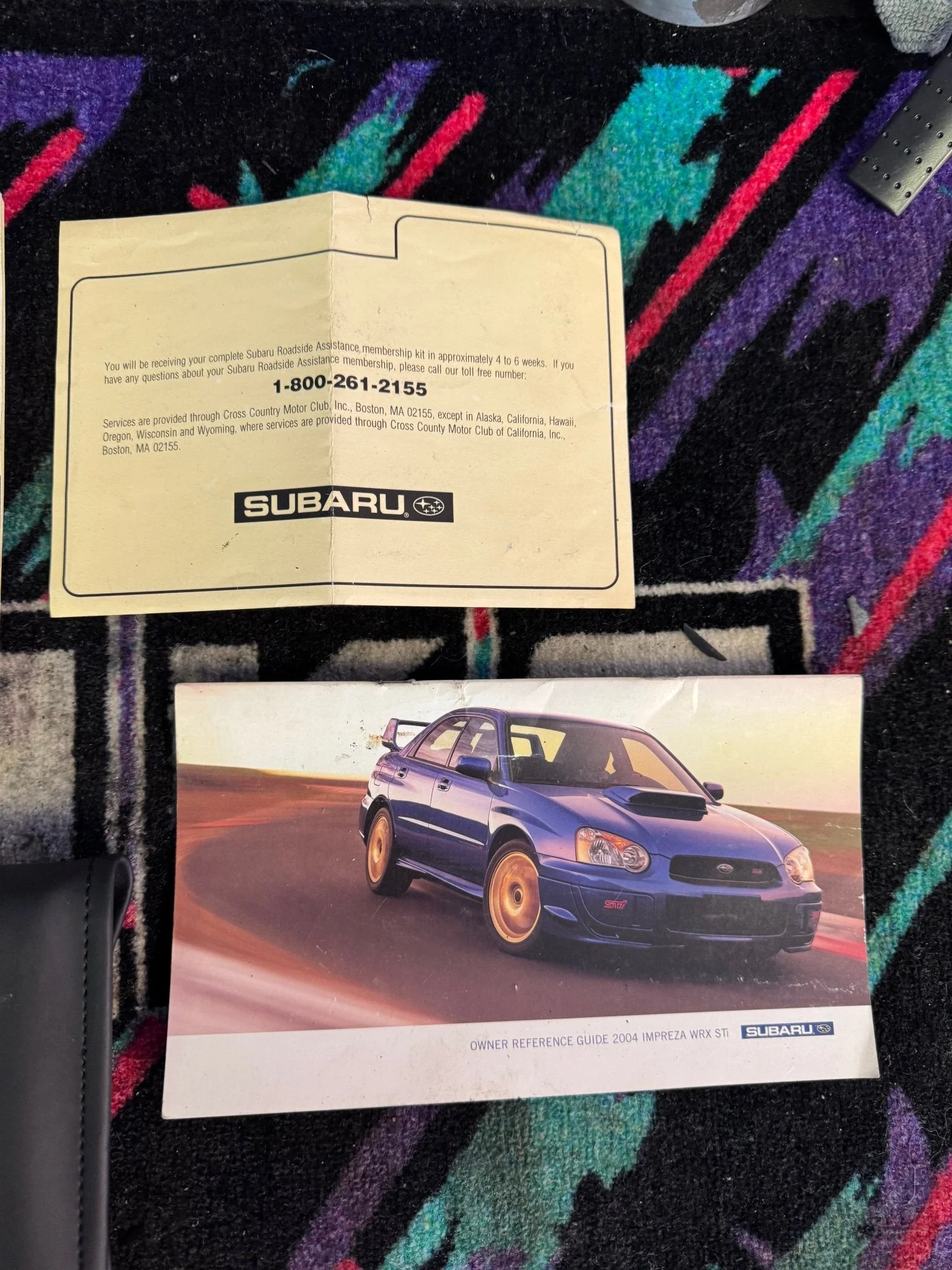 2004 Subaru WRX STi OEM Folder Leather Booklet OEM Owners Manual Folder Rare - Image 4