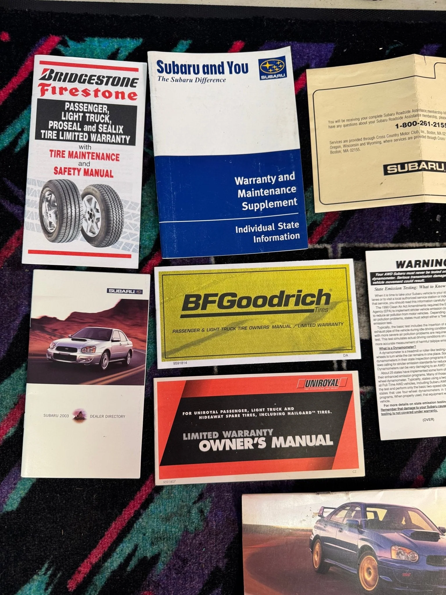 2004 Subaru WRX STi OEM Folder Leather Booklet OEM Owners Manual Folder Rare - Image 6