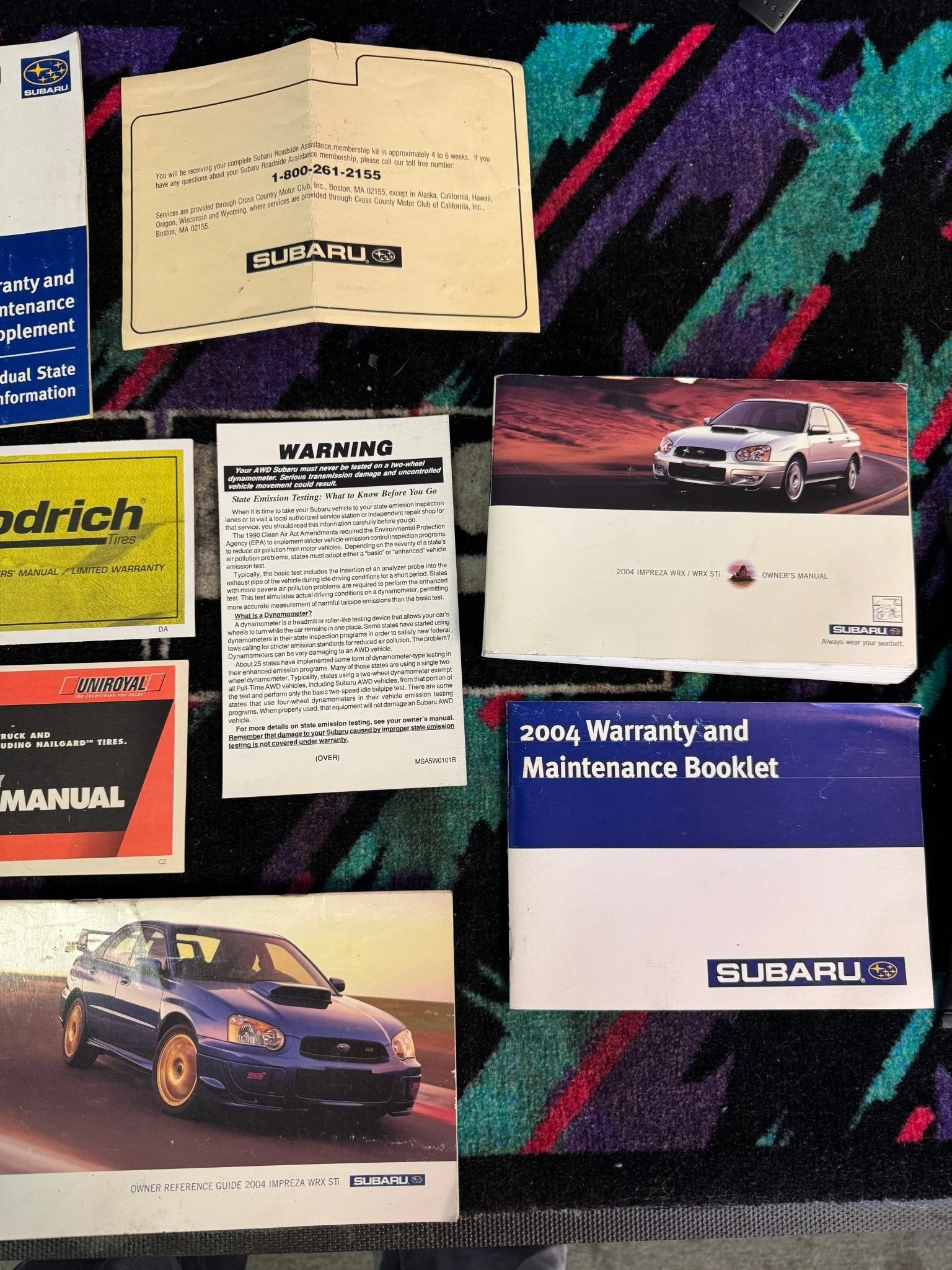 2004 Subaru WRX STi OEM Folder Leather Booklet OEM Owners Manual Folder Rare - Image 7