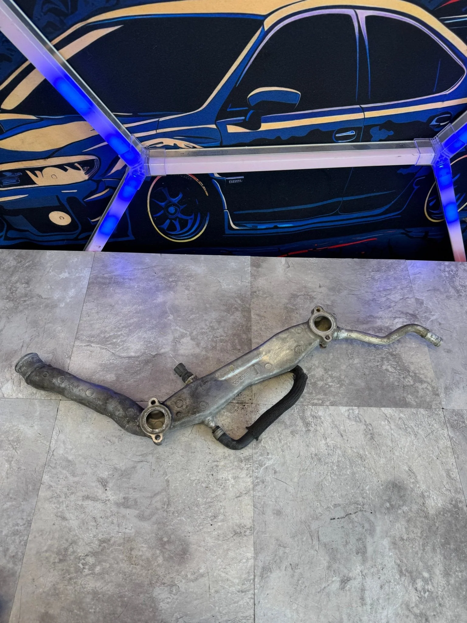 2006-2007 Subaru WRX STi Engine OEM Coolant Crossover Assembly L3 - Image 7