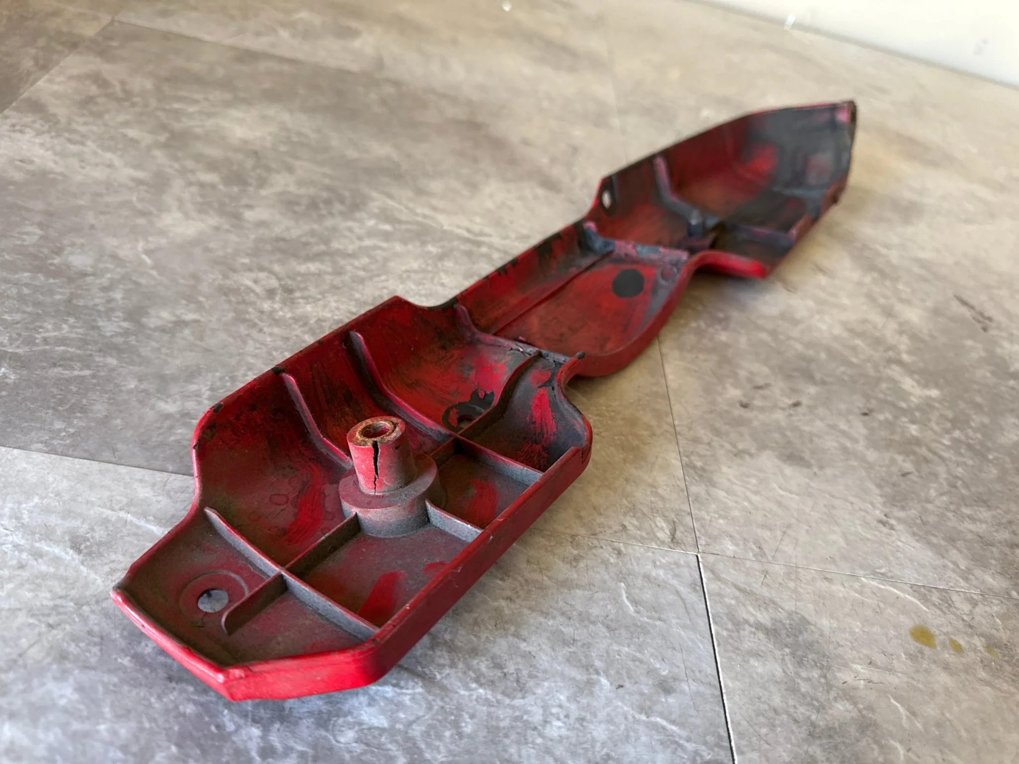 2004-2014 Subaru Impreza WRX STi OEM Alternator Cover Belt Trim (painted Red) K2 - Image 3