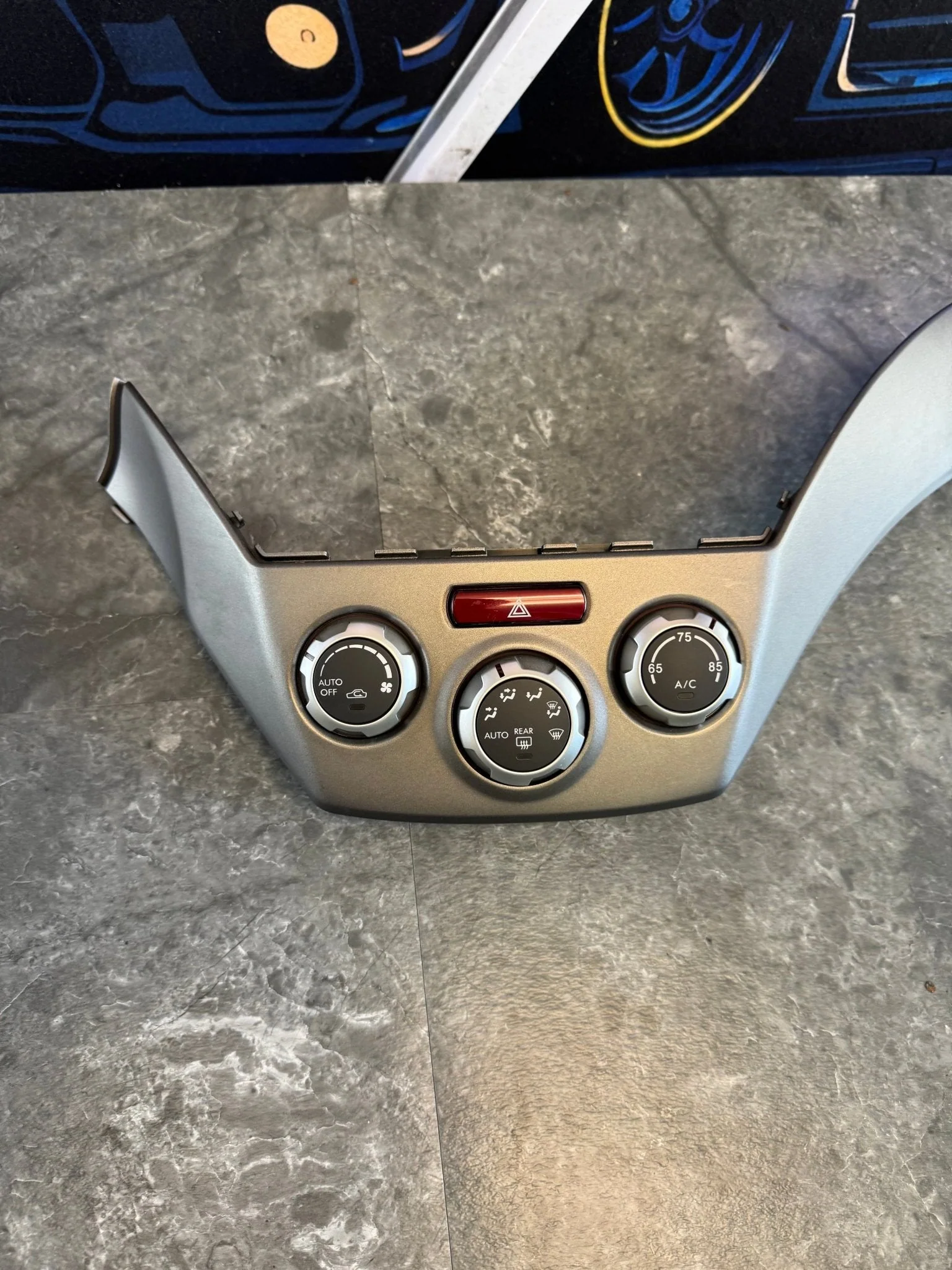 2008-2014 Subaru Impreza WRX STi Dash Climate Control HVAC Trim Cover E4 - Image 2