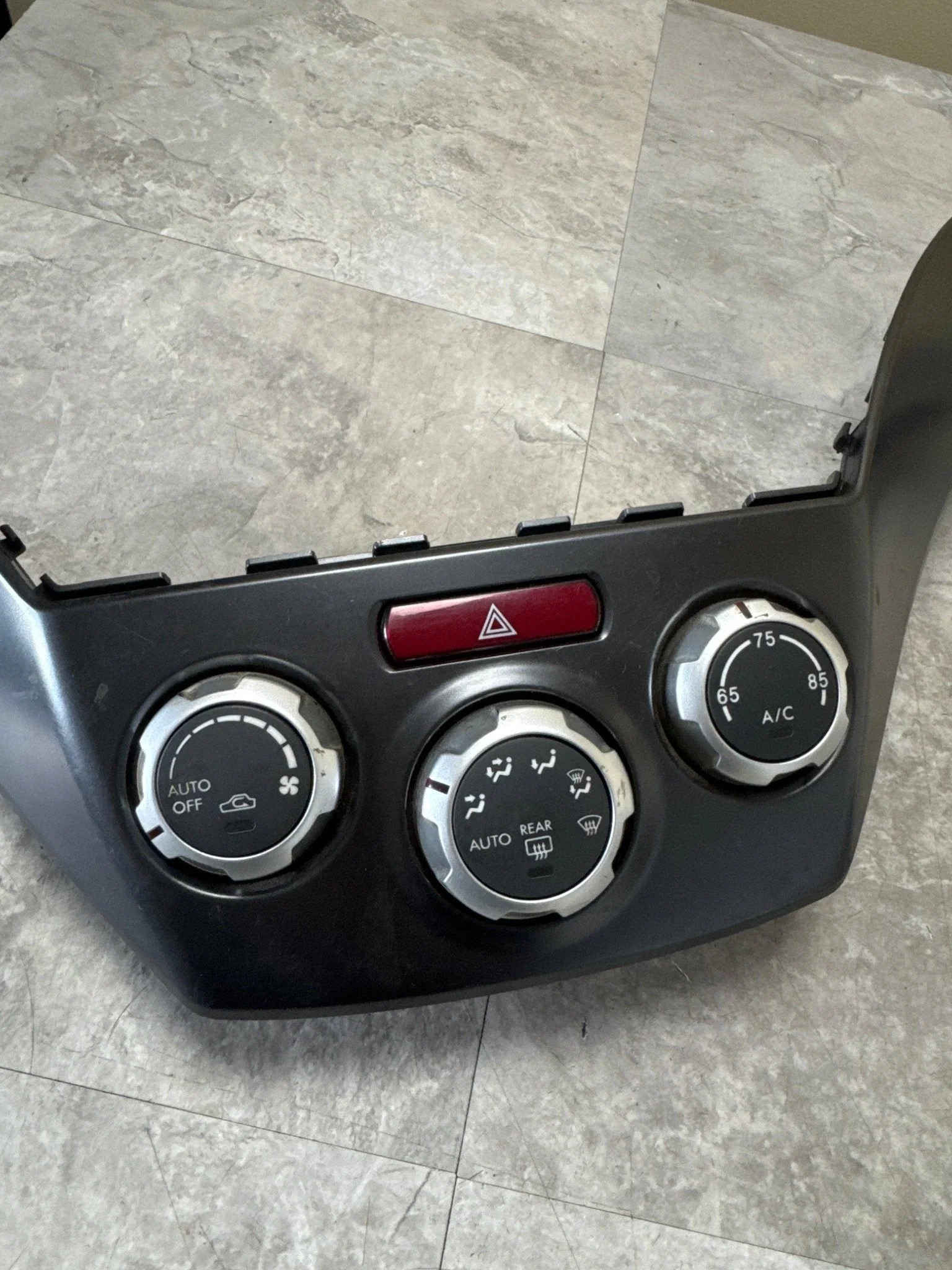 2008-2014 Subaru Impreza WRX STi Dash Climate Control HVAC Trim Cover E4 - Image 2