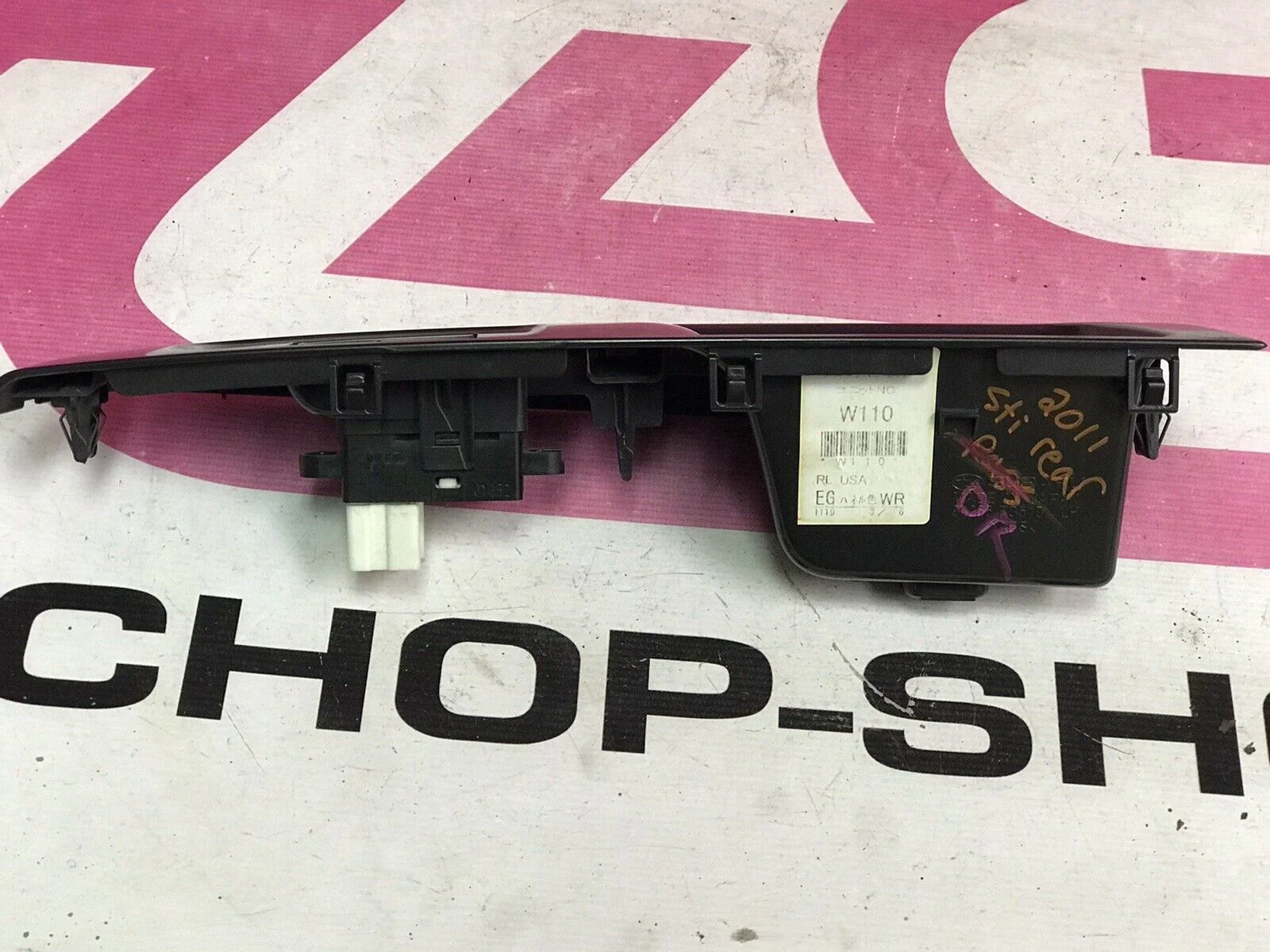 2008-2014 Subaru Impreza WRX STi Window Switch And Trim Rear LH Driver E2 - Image 3