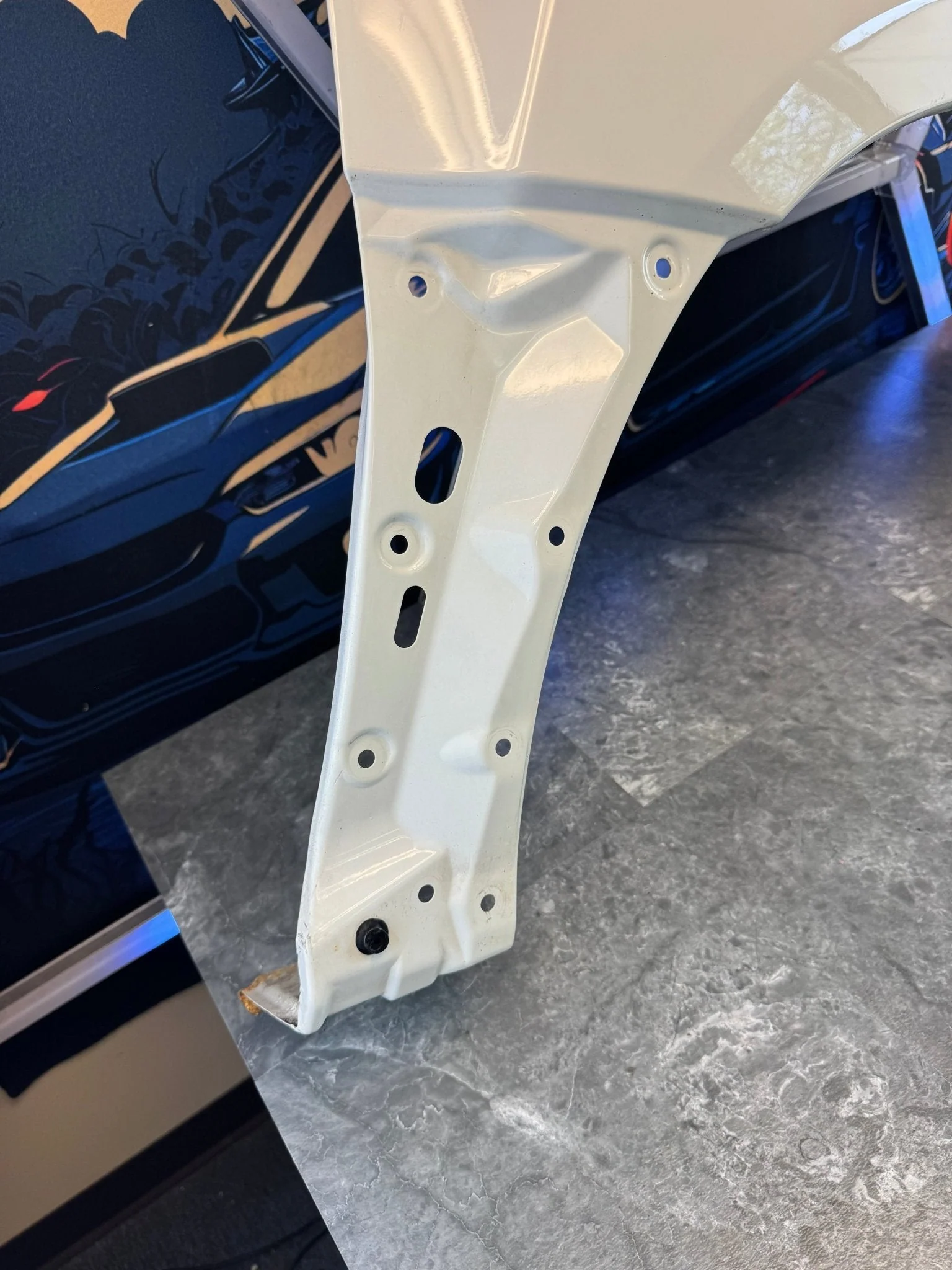 2008-2014 Subaru WRX STi Aspen White OEM Passenger Side Fender - Image 5