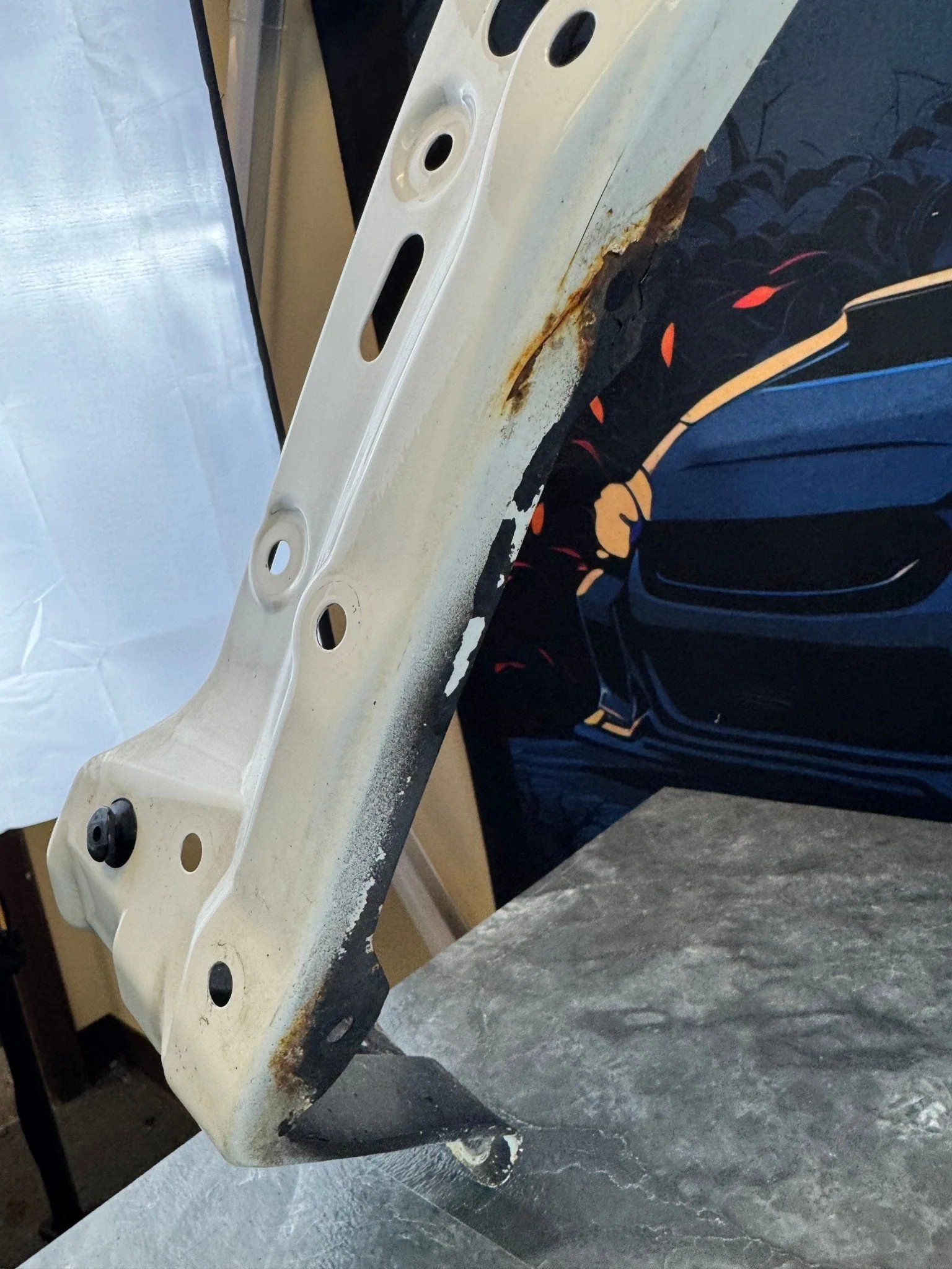 2008-2014 Subaru WRX STi Aspen White OEM Passenger Side Fender - Image 7