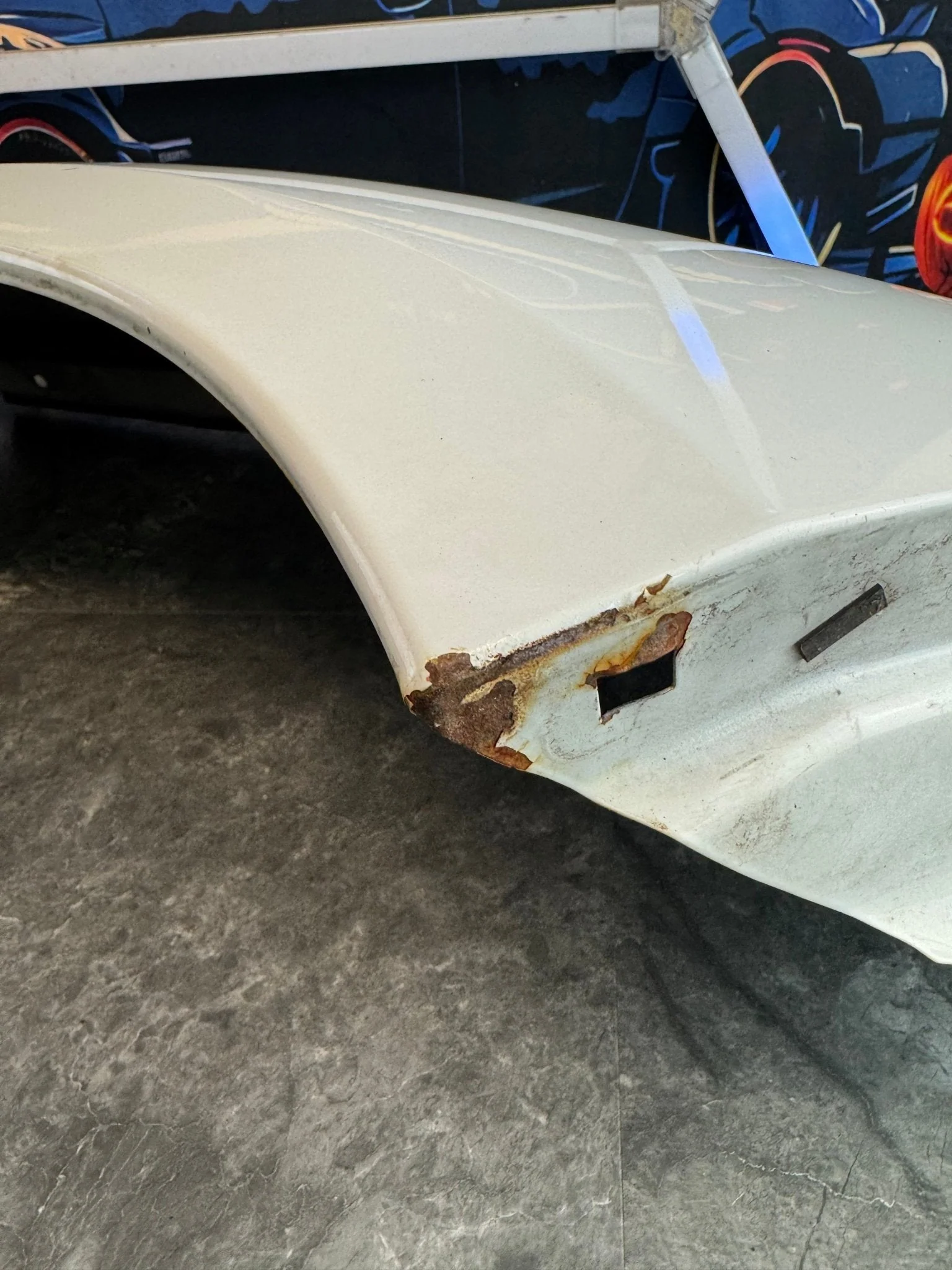 2008-2014 Subaru WRX STi Aspen White OEM Passenger Side Fender - Image 9