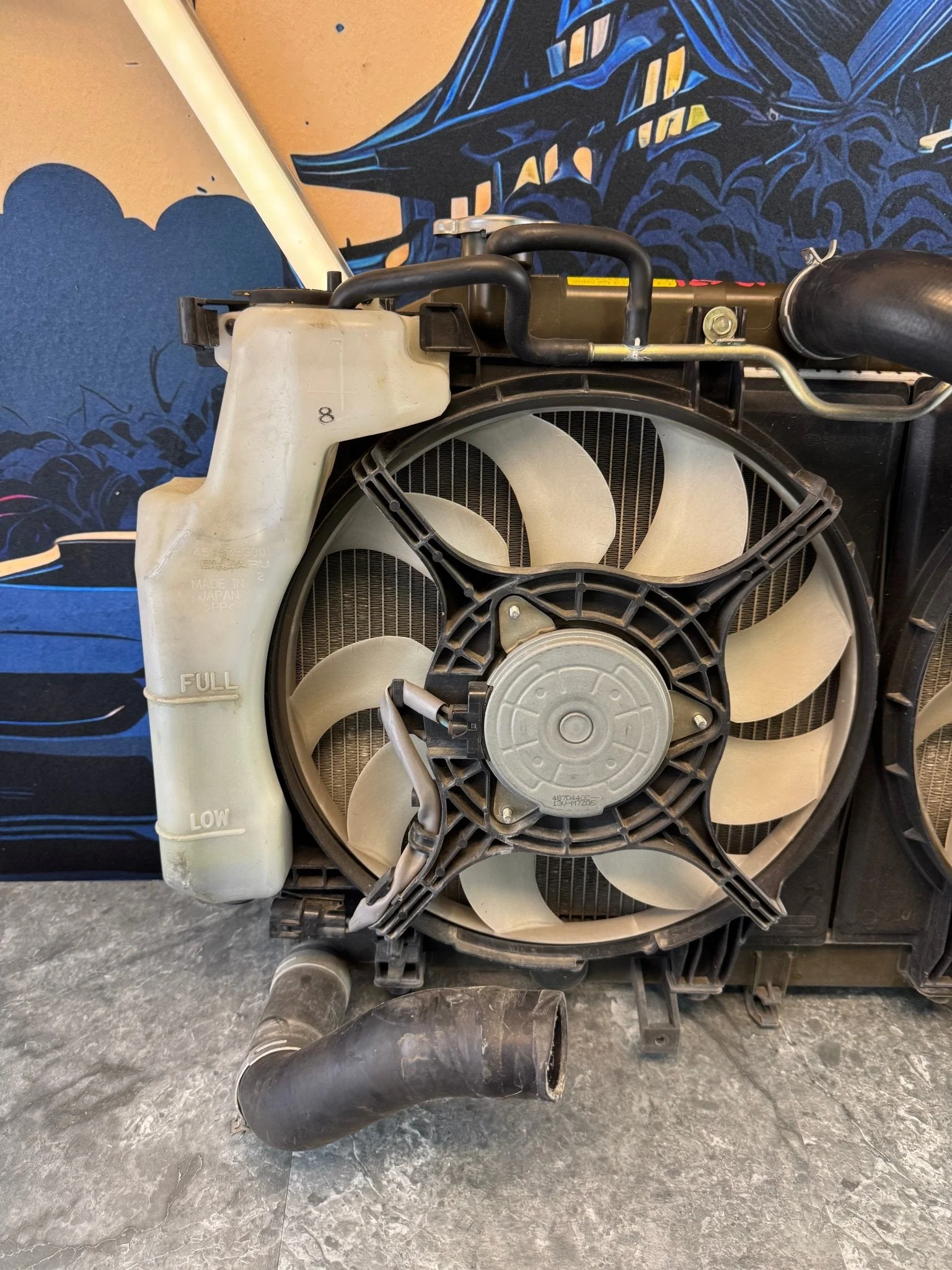 2008-2014 Subaru WRX STi OEM Radiator Assembly Fan Shroud I2 - Image 2