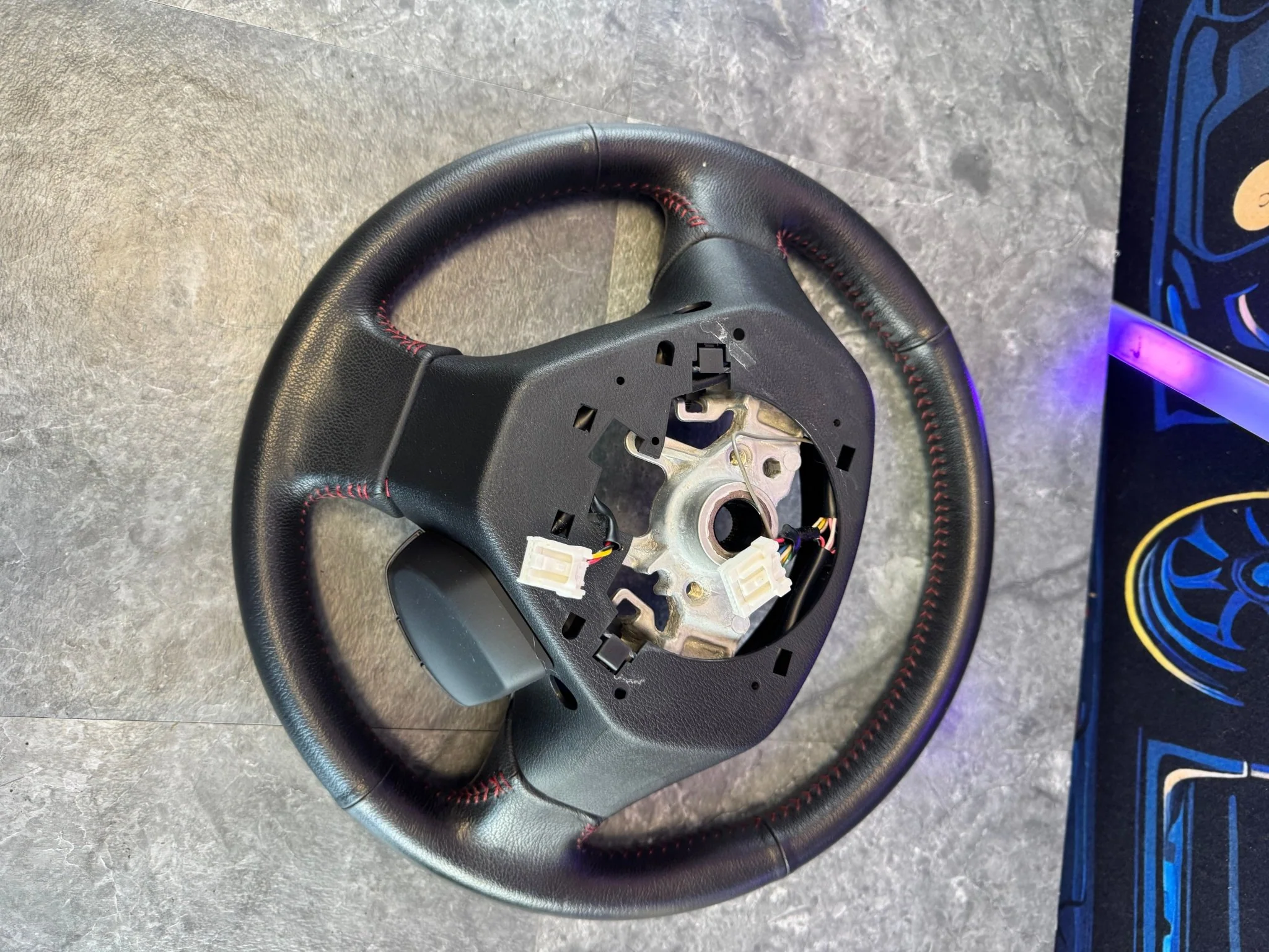 2008-2014 Subaru WRX STi OEM Steering Wheel And Airbag Assembly Rare Black Accenting O1 - Image 5