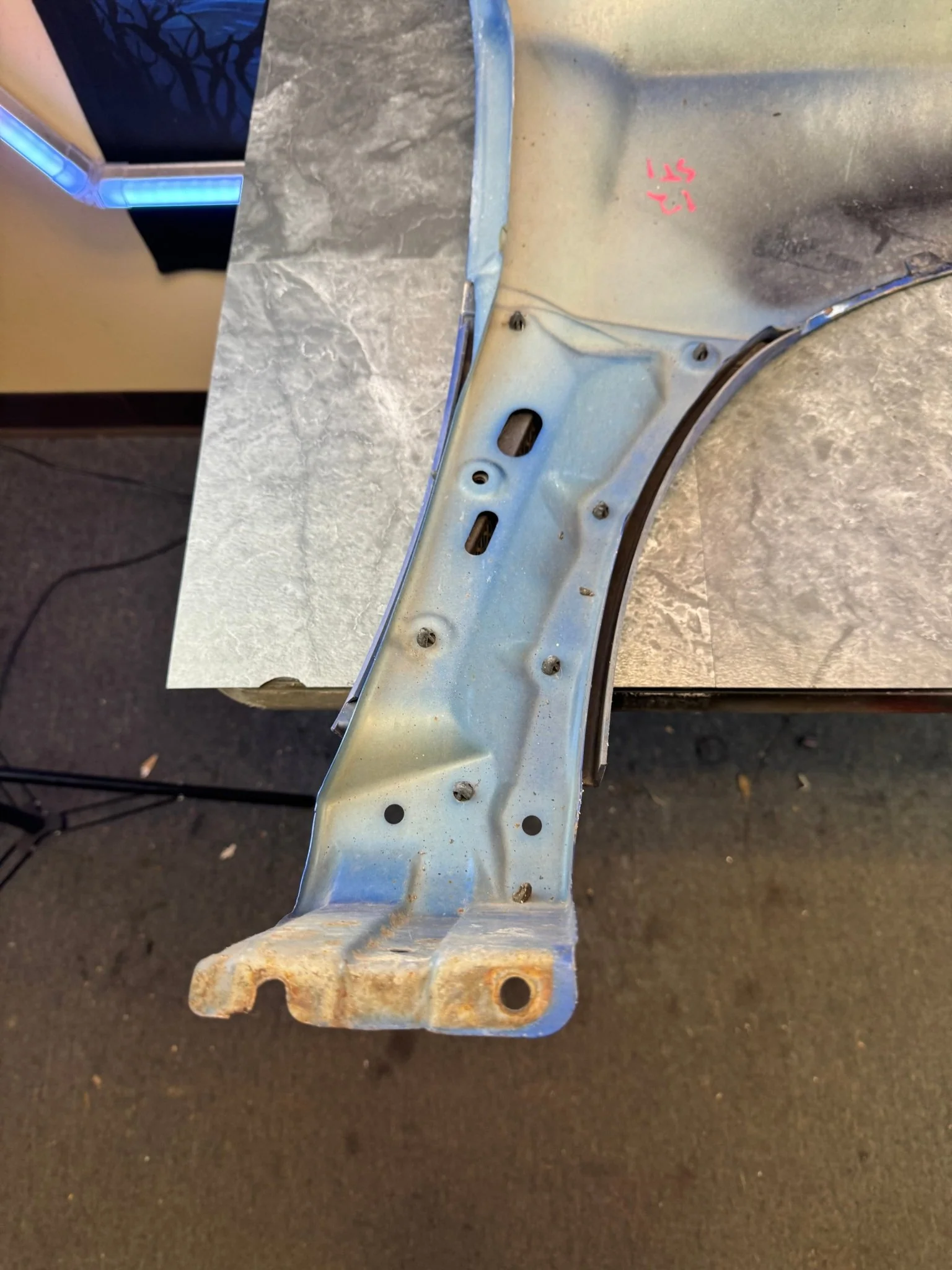 2008-2014 Subaru WRX STi WRB World Rally Blue OEM Driver Side Fender - Image 7