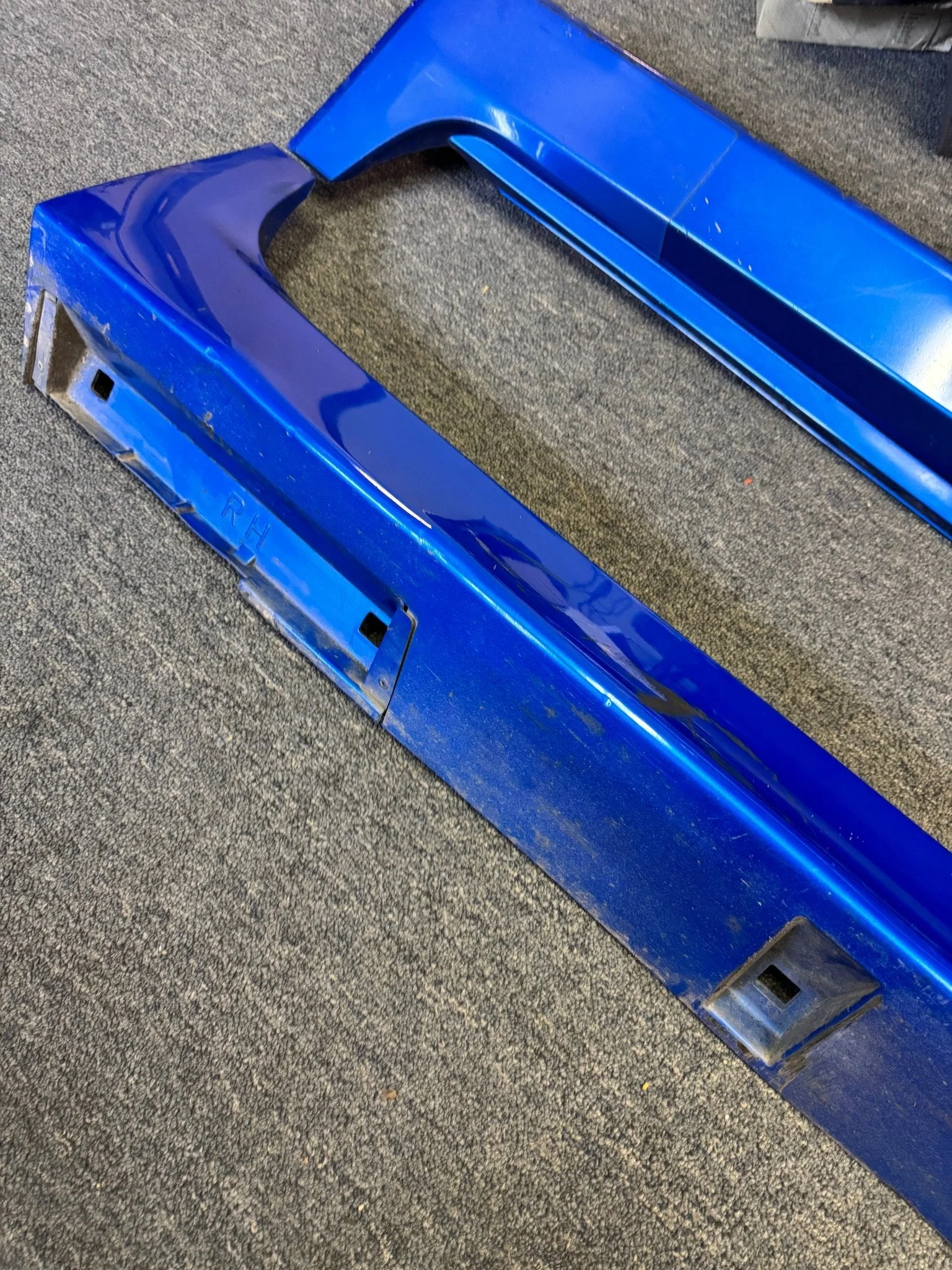 2008-2014 Subaru WRX STi WRB World Rally Blue OEM Side Skirts Pair (Strut Wall) - Image 16