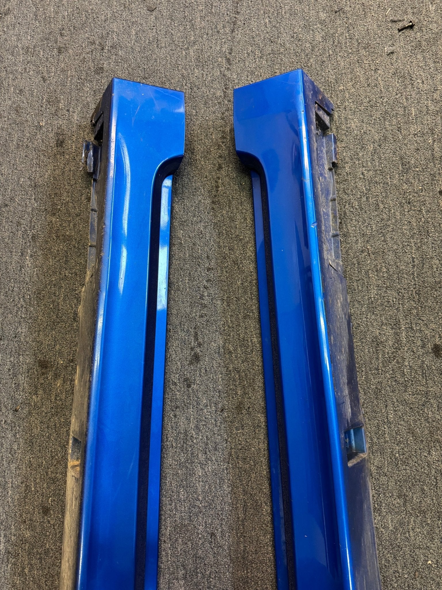2008-2014 Subaru WRX STi WRB World Rally Blue OEM Side Skirts Pair (Strut Wall) - Image 3