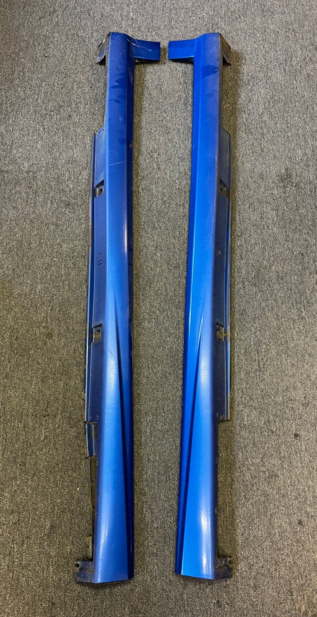 2002-2007 Subaru WRX STi WRB World Rally Blue OEM Side Skirts Pair (Strut Wall)