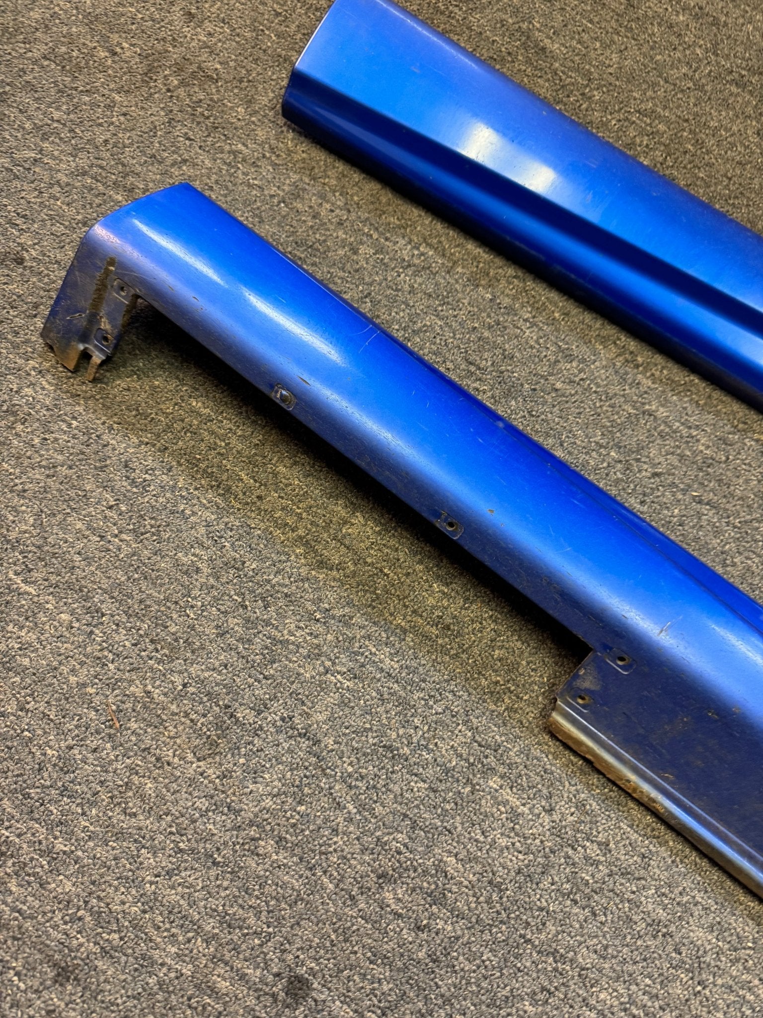 2002-2007 Subaru WRX STi WRB World Rally Blue OEM Side Skirts Pair (Strut Wall) - Image 10