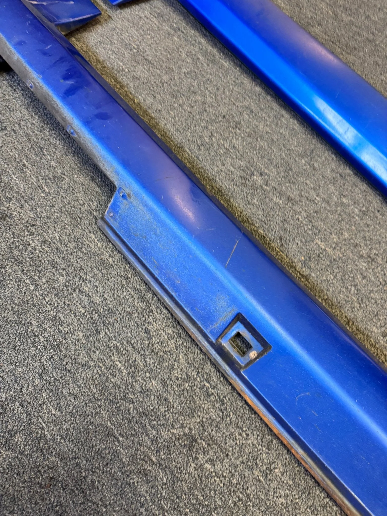 2002-2007 Subaru WRX STi WRB World Rally Blue OEM Side Skirts Pair (Strut Wall) - Image 14