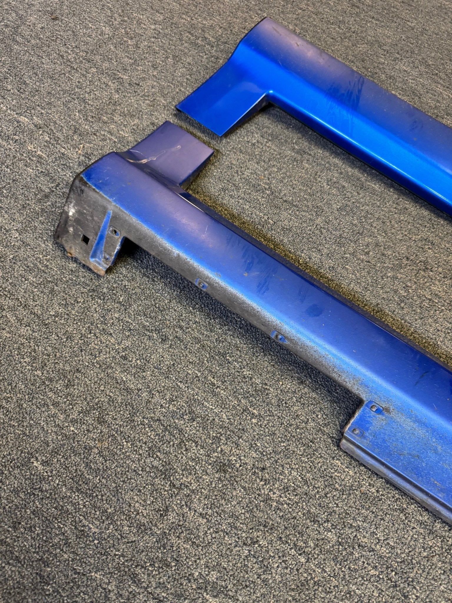 2002-2007 Subaru WRX STi WRB World Rally Blue OEM Side Skirts Pair (Strut Wall) - Image 15