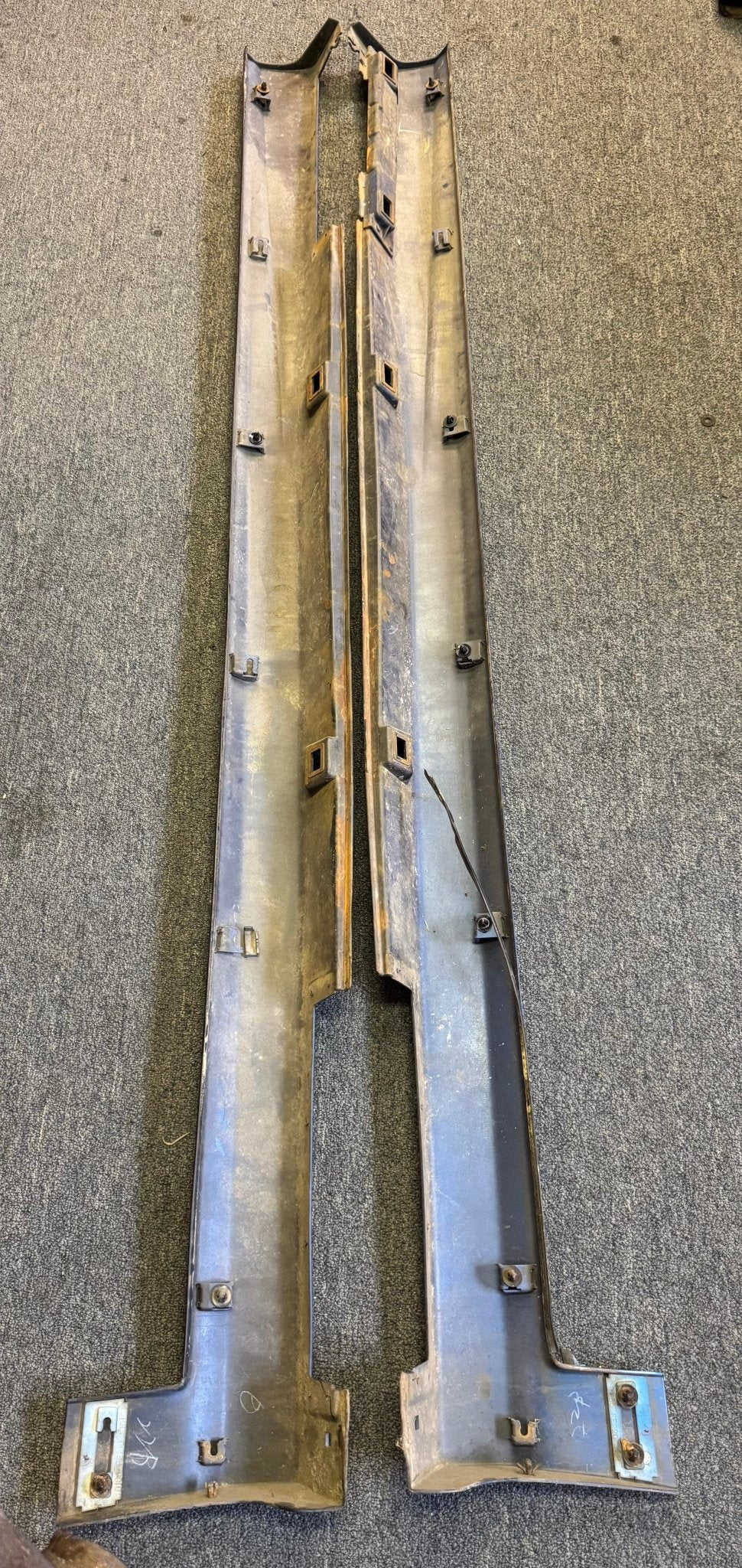 2002-2007 Subaru WRX STi WRB World Rally Blue OEM Side Skirts Pair (Strut Wall) - Image 16