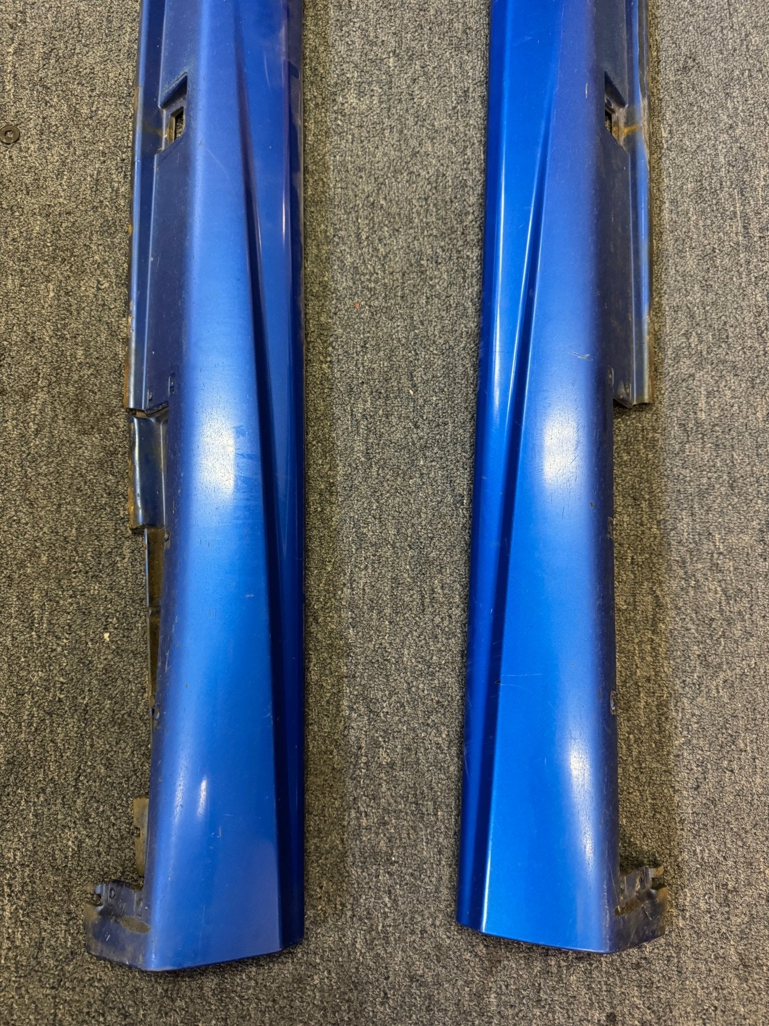 2002-2007 Subaru WRX STi WRB World Rally Blue OEM Side Skirts Pair (Strut Wall) - Image 2